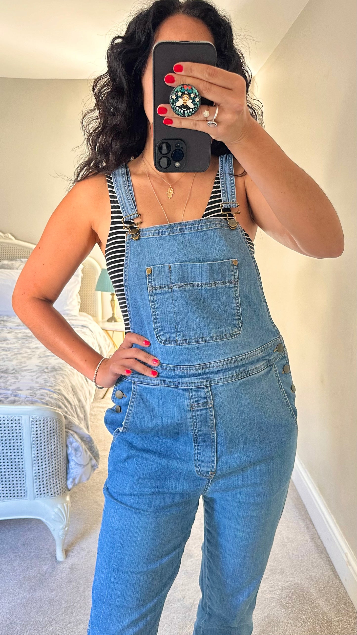 Ganni @ Selfridges blue denim jumpsuit jeans dungarees large UK 12 stretch perfect condition 🤍