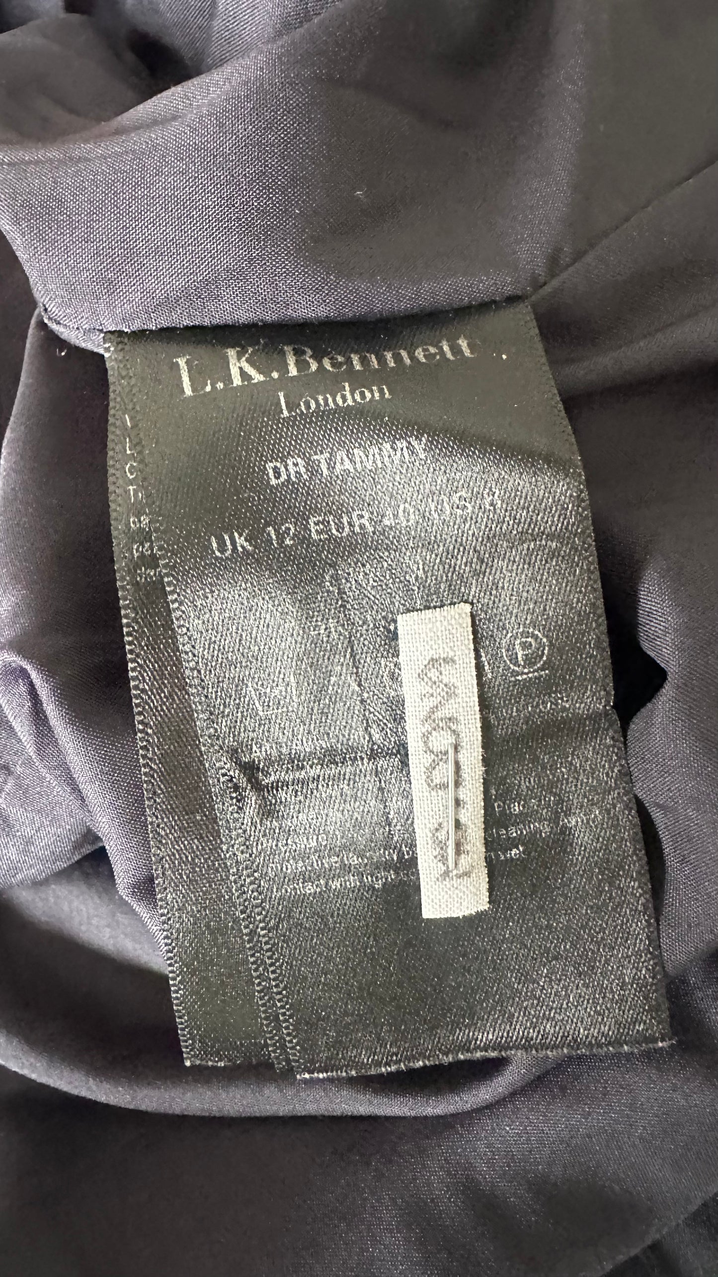 LK Bennett Green white check gingham mid length dress medium UK 12 vgc