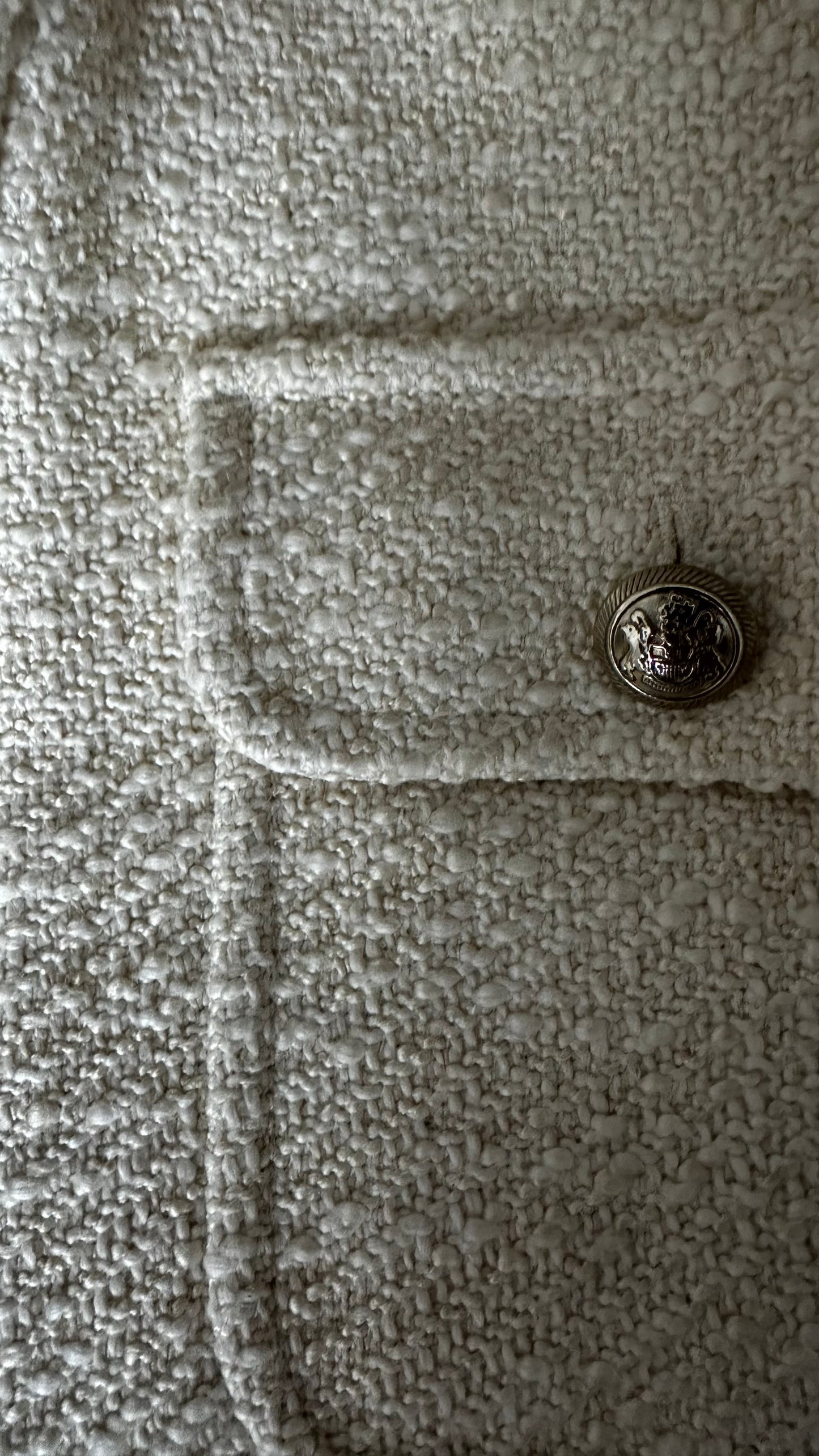 & other stories cream white tailored boxy jacket blazer medium UK 12 vgc