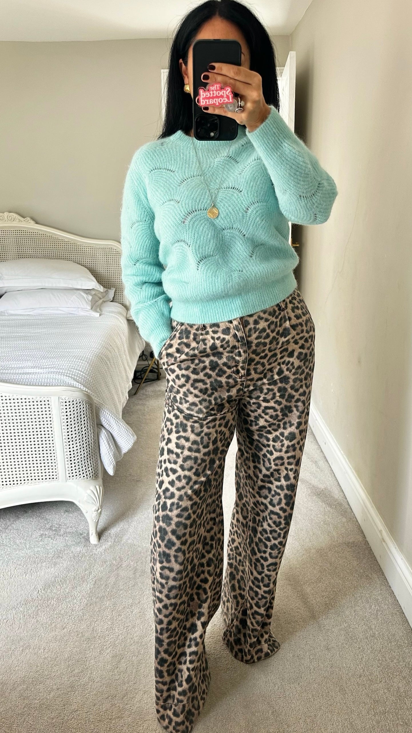 &Other stories turquoise blue knitted alpaca wool blend jumper small S UK 8-10 excellent used condition