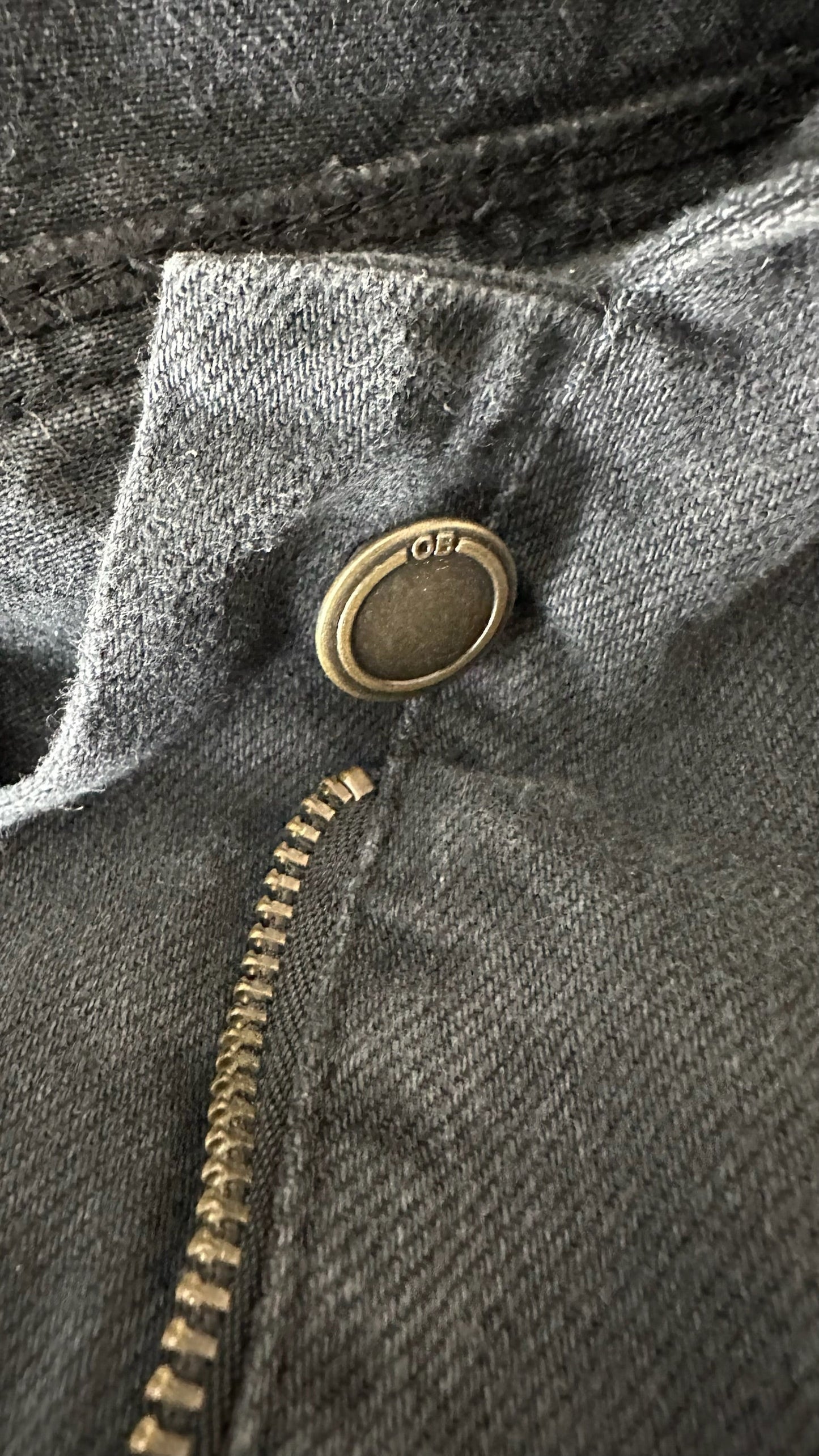 Oliver bonas black boiler suit jumpsuit trouser suit jeans denim small UK 8