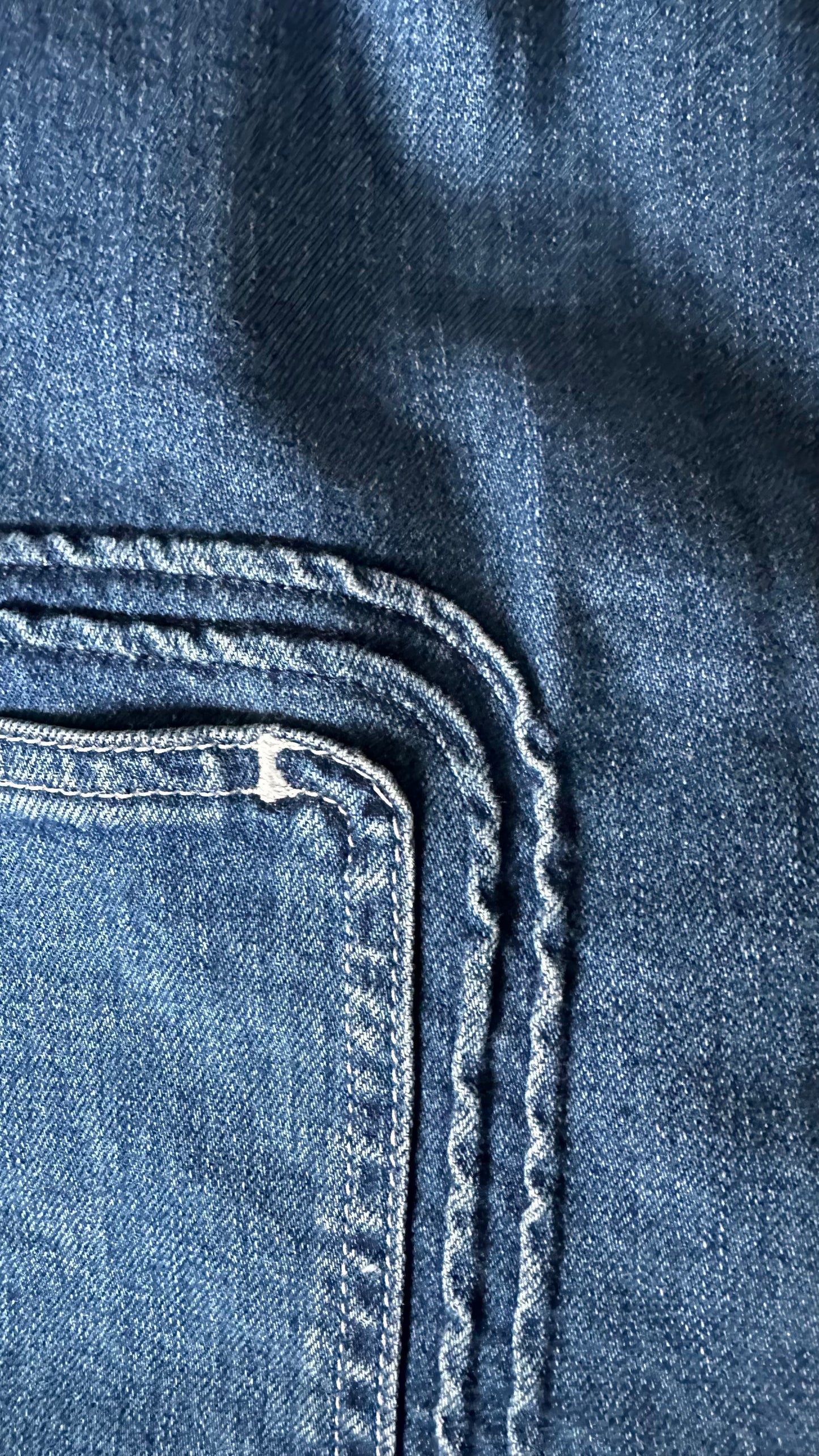 See by Chloe navy blue denim jeans mid length dress medium UK 14 vgc