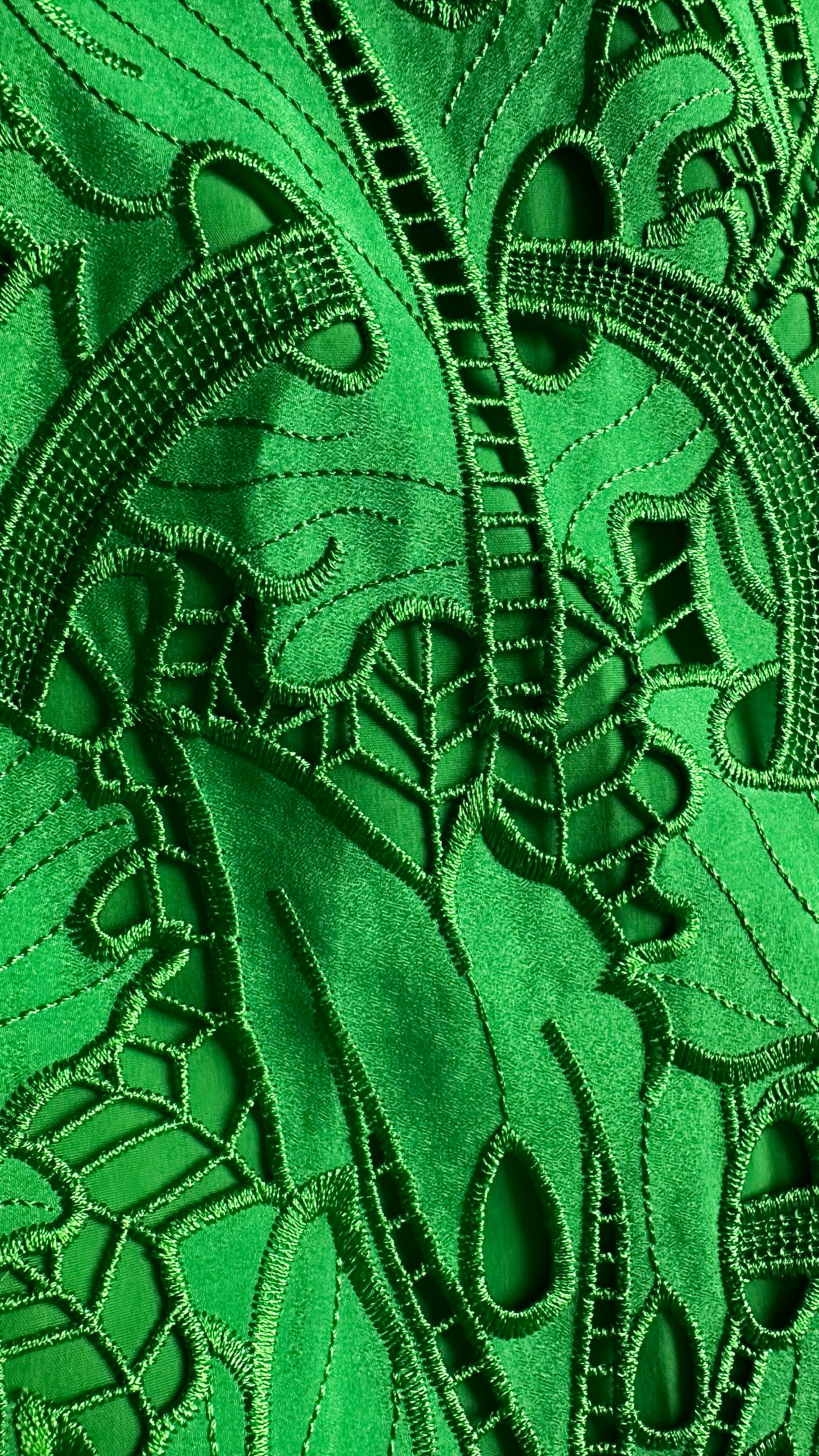Topshop bright green embroidered mini slip holiday event dress medium UK 14 vgc