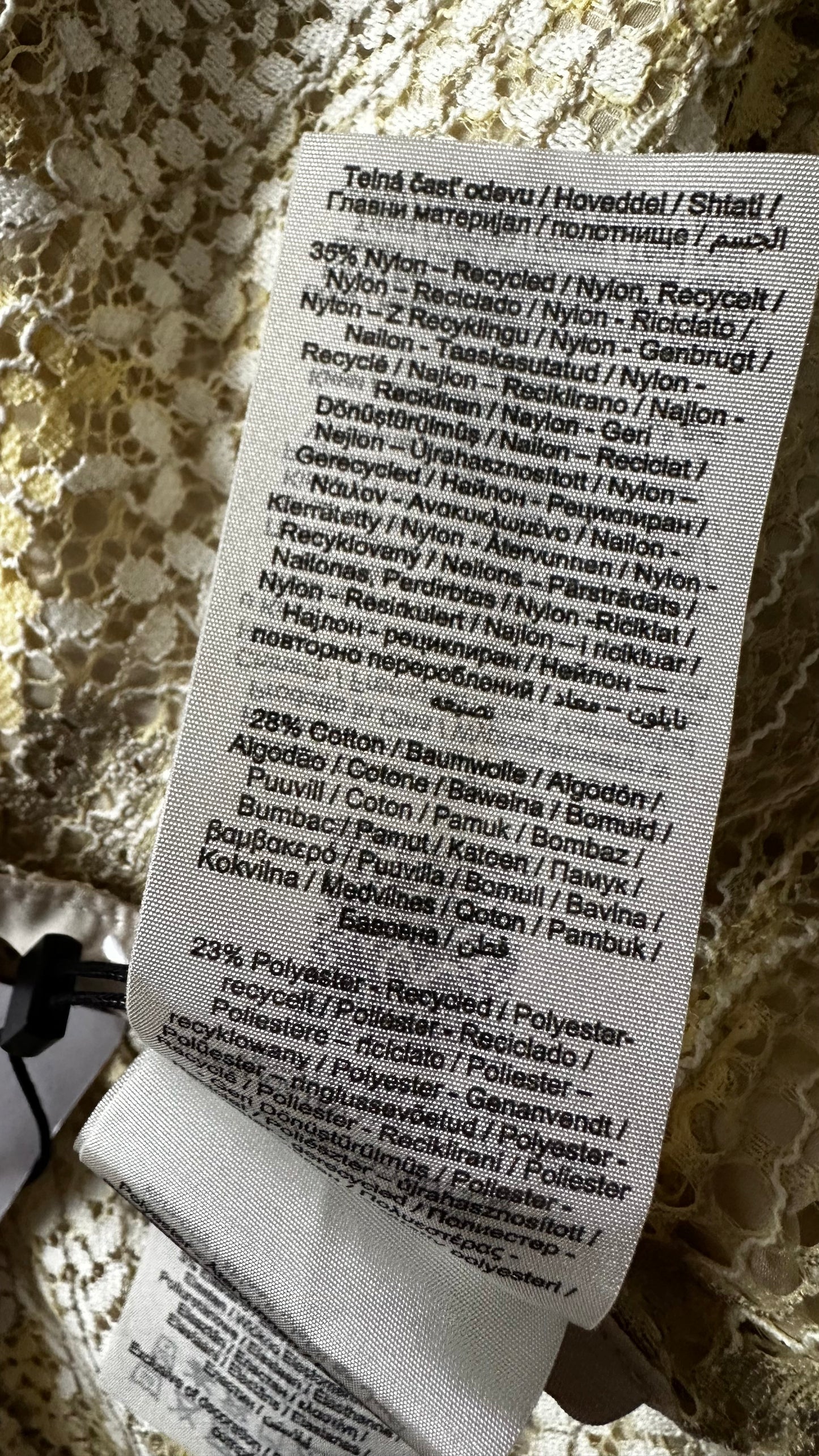 Selected Femme butter yellow cream lace maxi event occasion skirt medium large UK 12 new bnwt