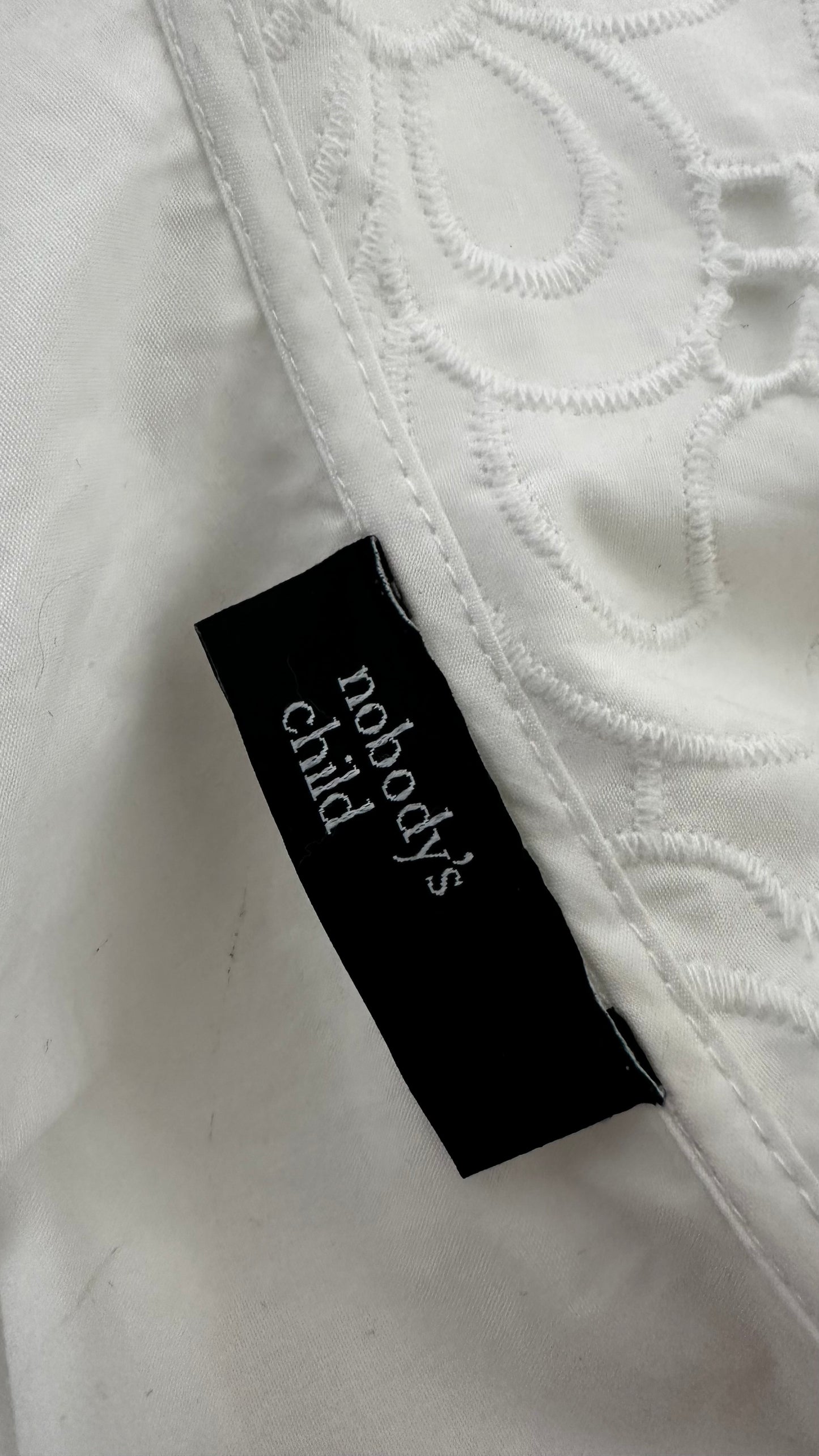 Nobody’s Child white cotton shirt mini dress small UK 10 vgc holiday