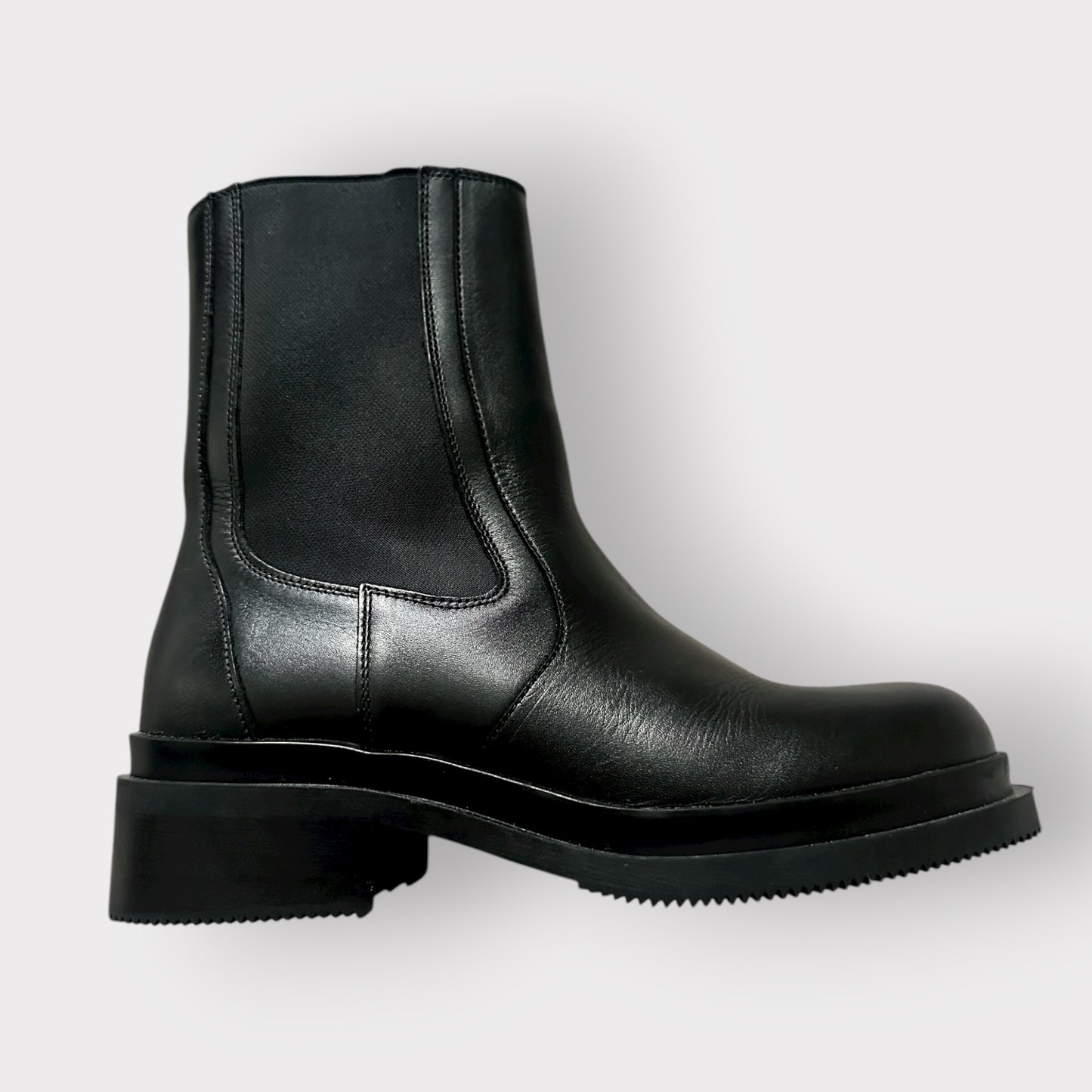 & other stories black mid rise length leather boot EU 39 UK 6 new bnwot