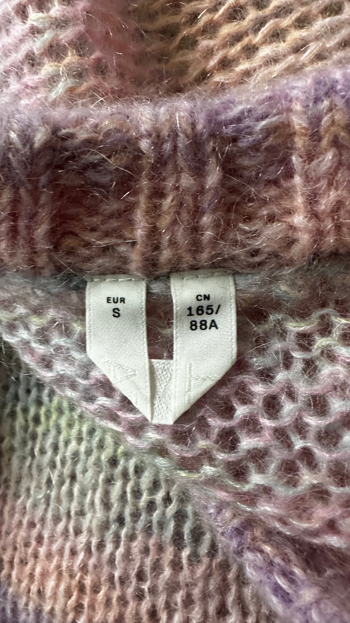 Arket pink lilac mohair wool blend knitted jumper large UK 12-14 excellent condition