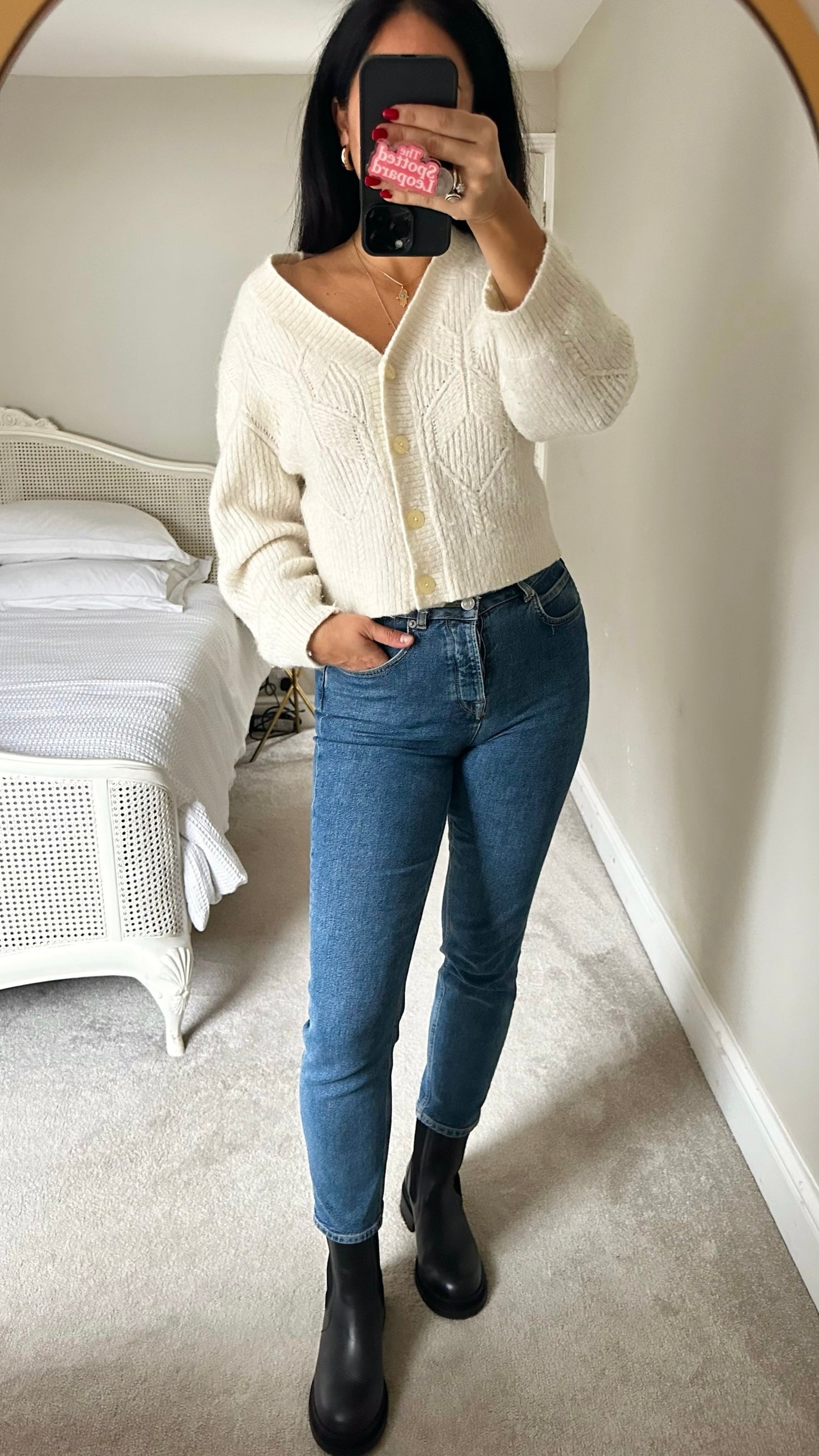 & other stories cream alpaca wool blend knitted cardigan small UK 8 vgc XMS25