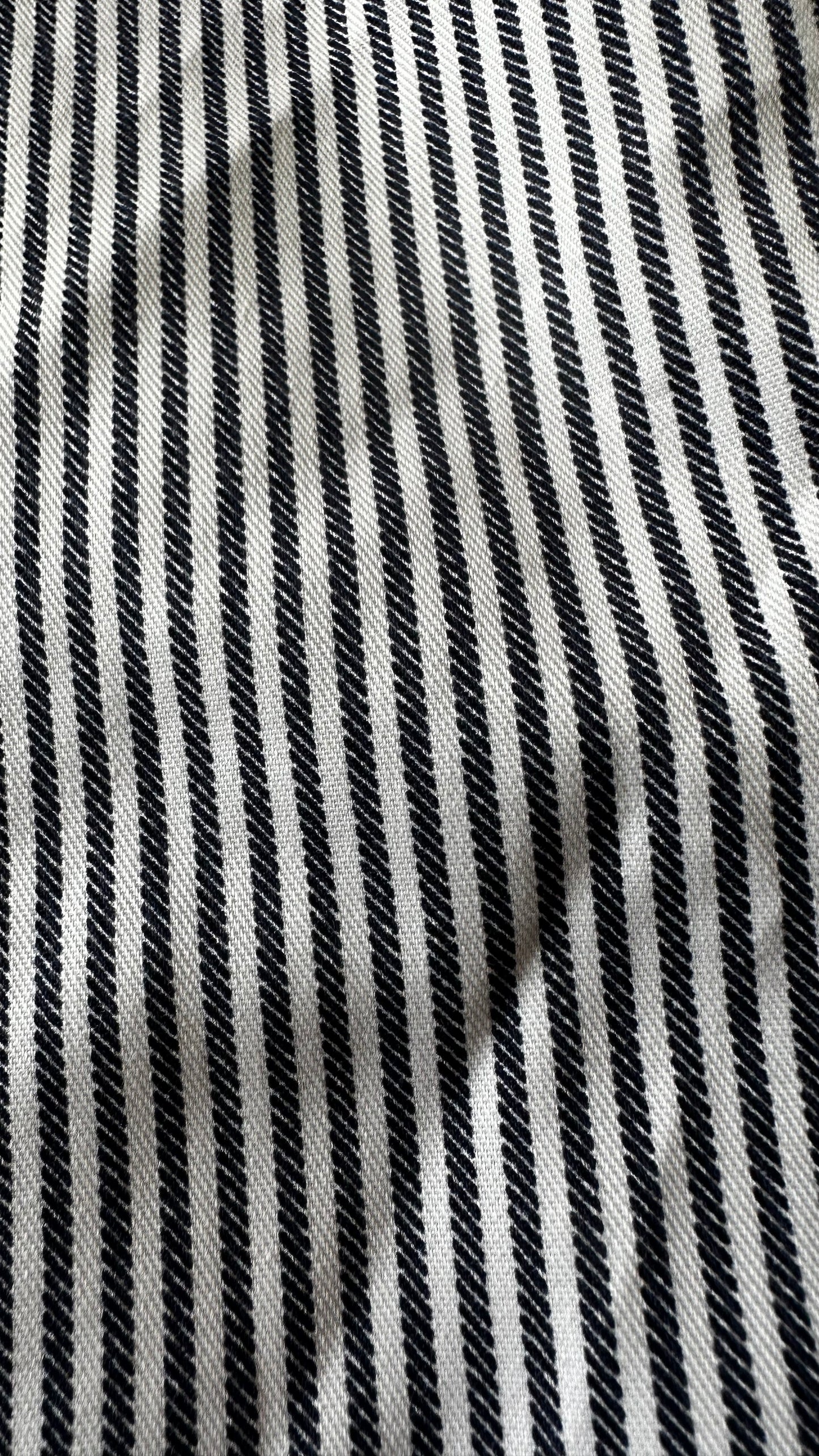 Handmade white navy black stripe maxi long skirt medium UK 12 vgc