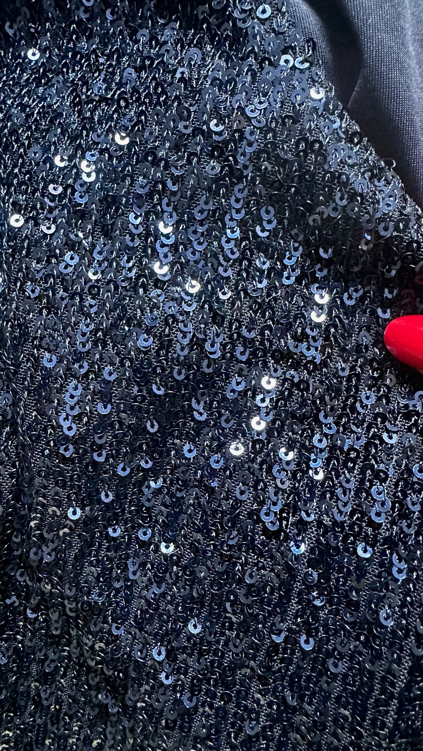 ASOS navy blue sequin low back mini party dress extra large UK 14 vgc XMS25