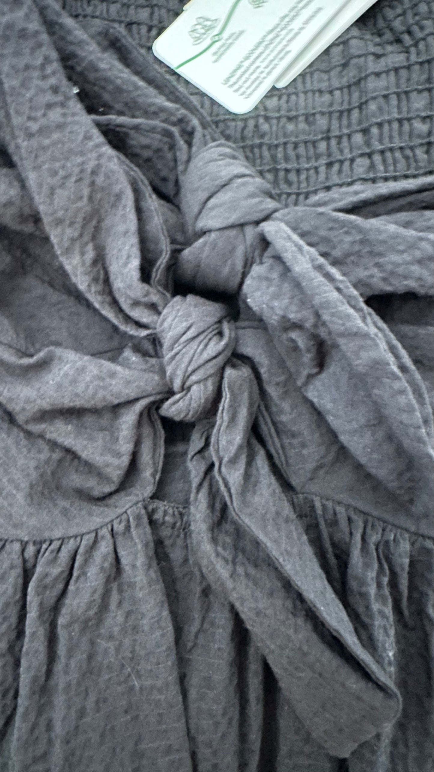 Nobody’s Child black double tie front midi long dress medium UK 14 new bnwt holiday