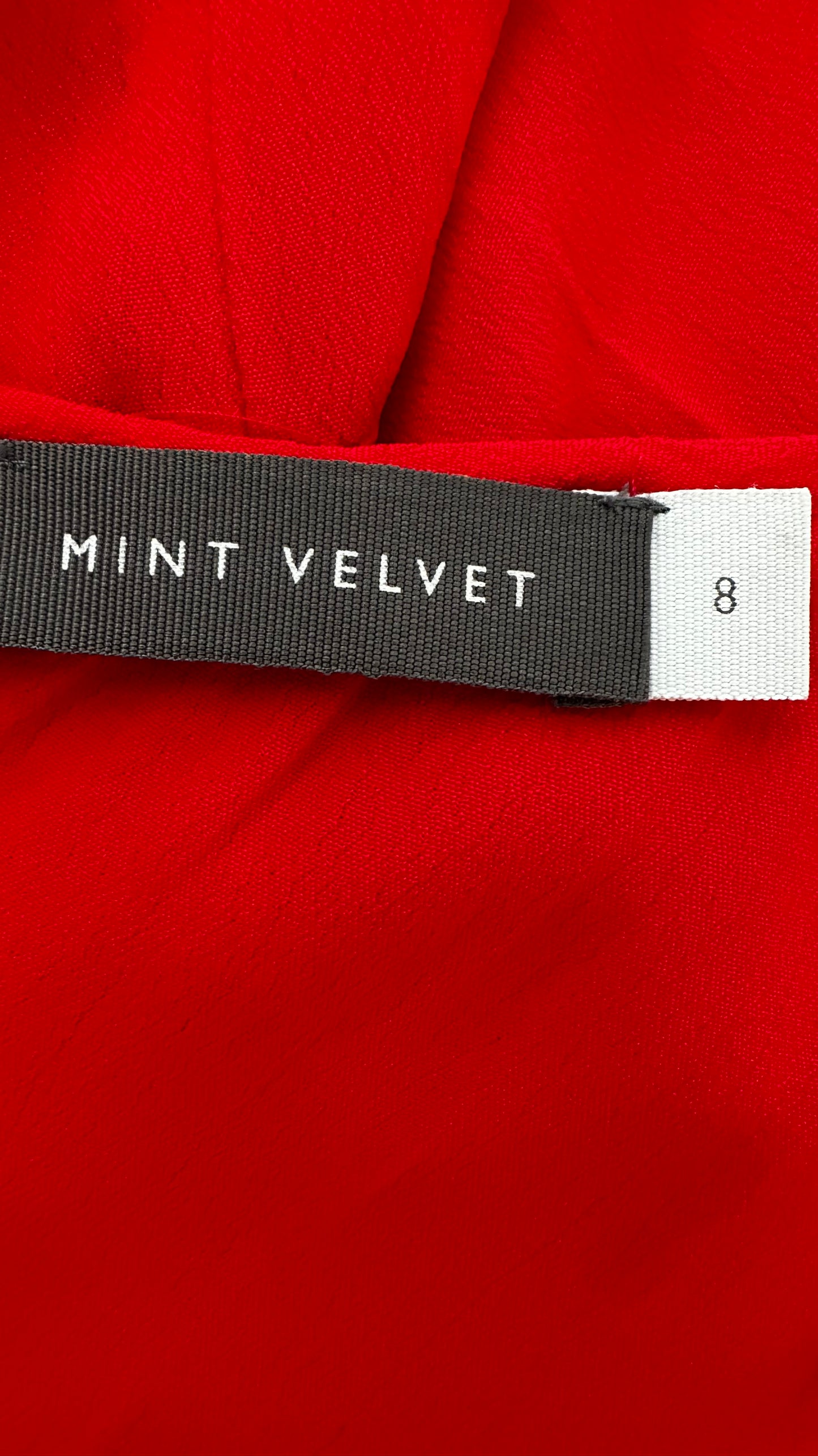 Mint Velvet bright red maxi long event wedding guest dress small UK 8 vgc