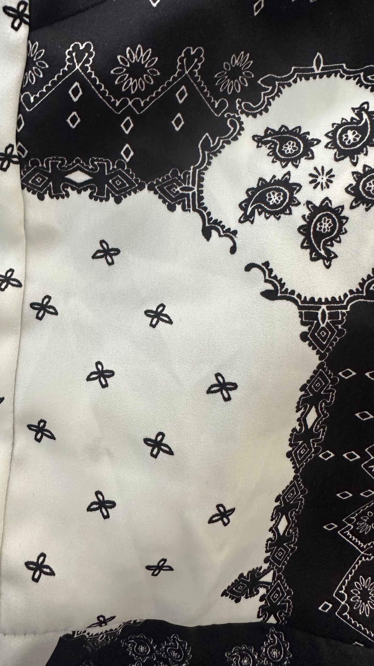Topshop black white paisley slip dress medium UK 12 new bnwt