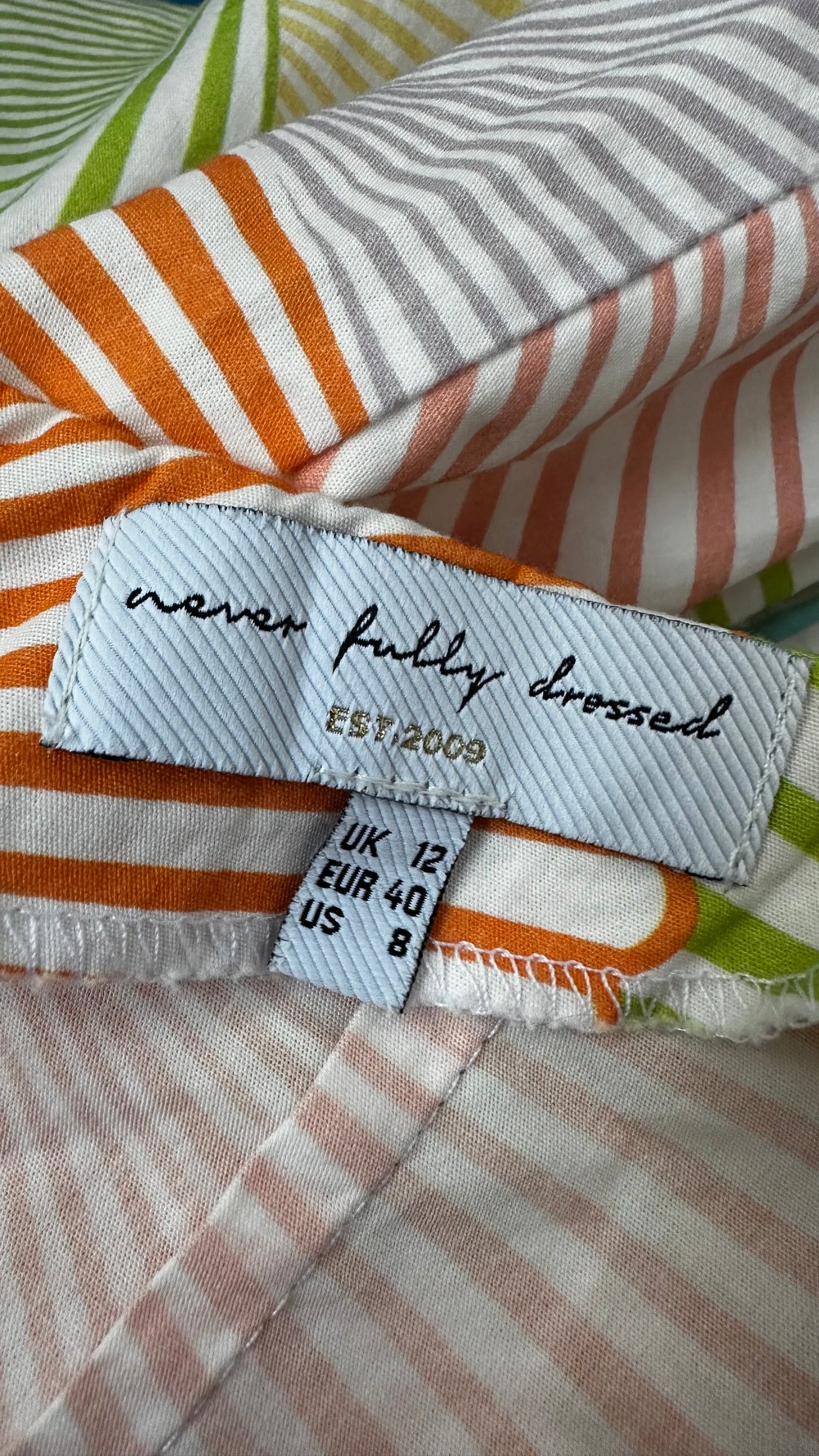 Never Fully Dressed shell print midi backless holiday dress medium UK 12 new bnwot