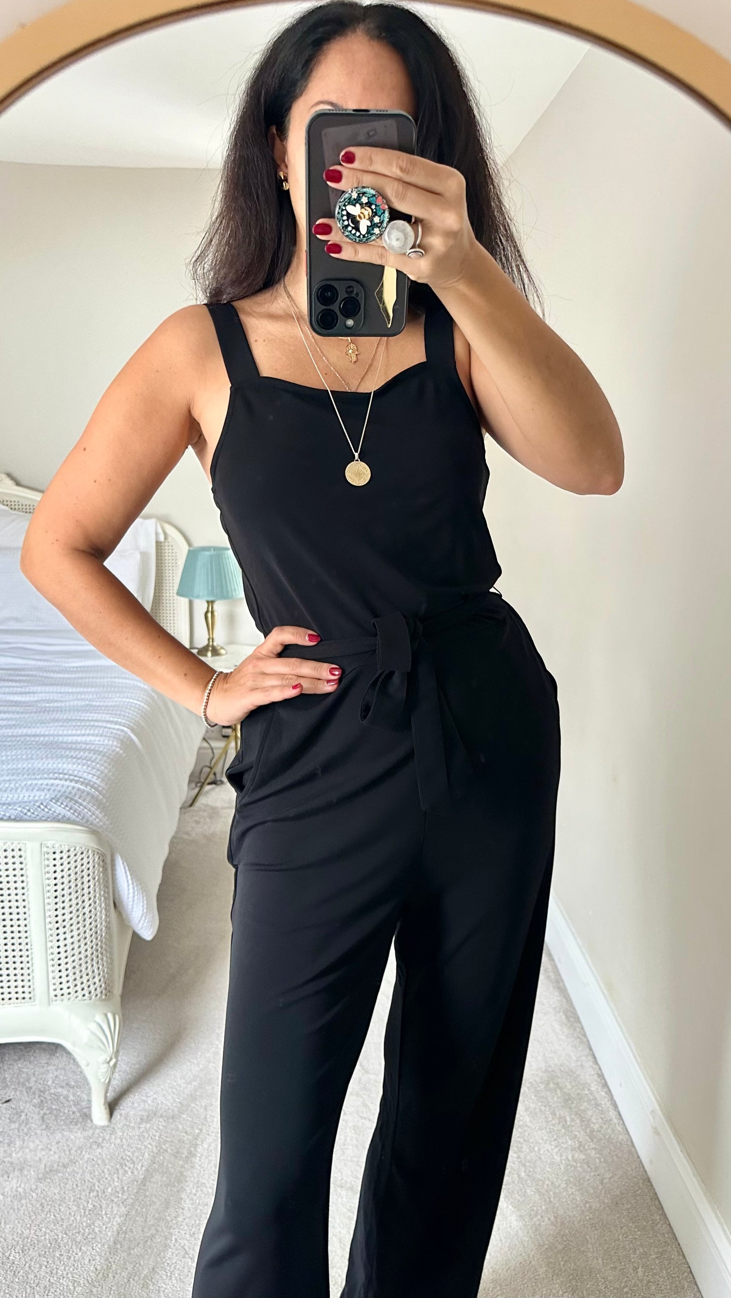 & other stories black wise leg tall jumpsuit new bnwt large UK 12