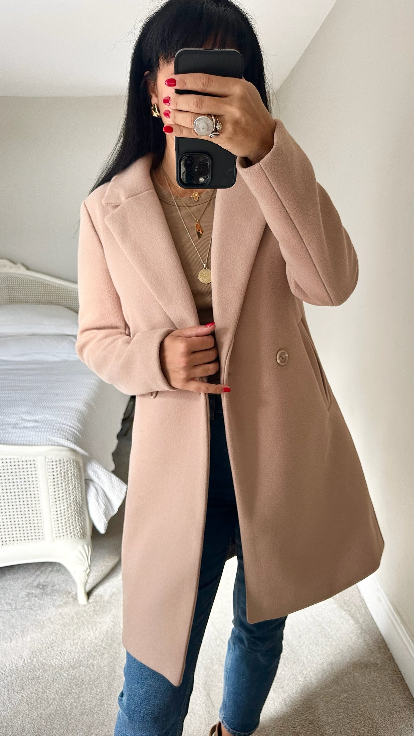Ichi cream beige formal coat small UK 8 vgc