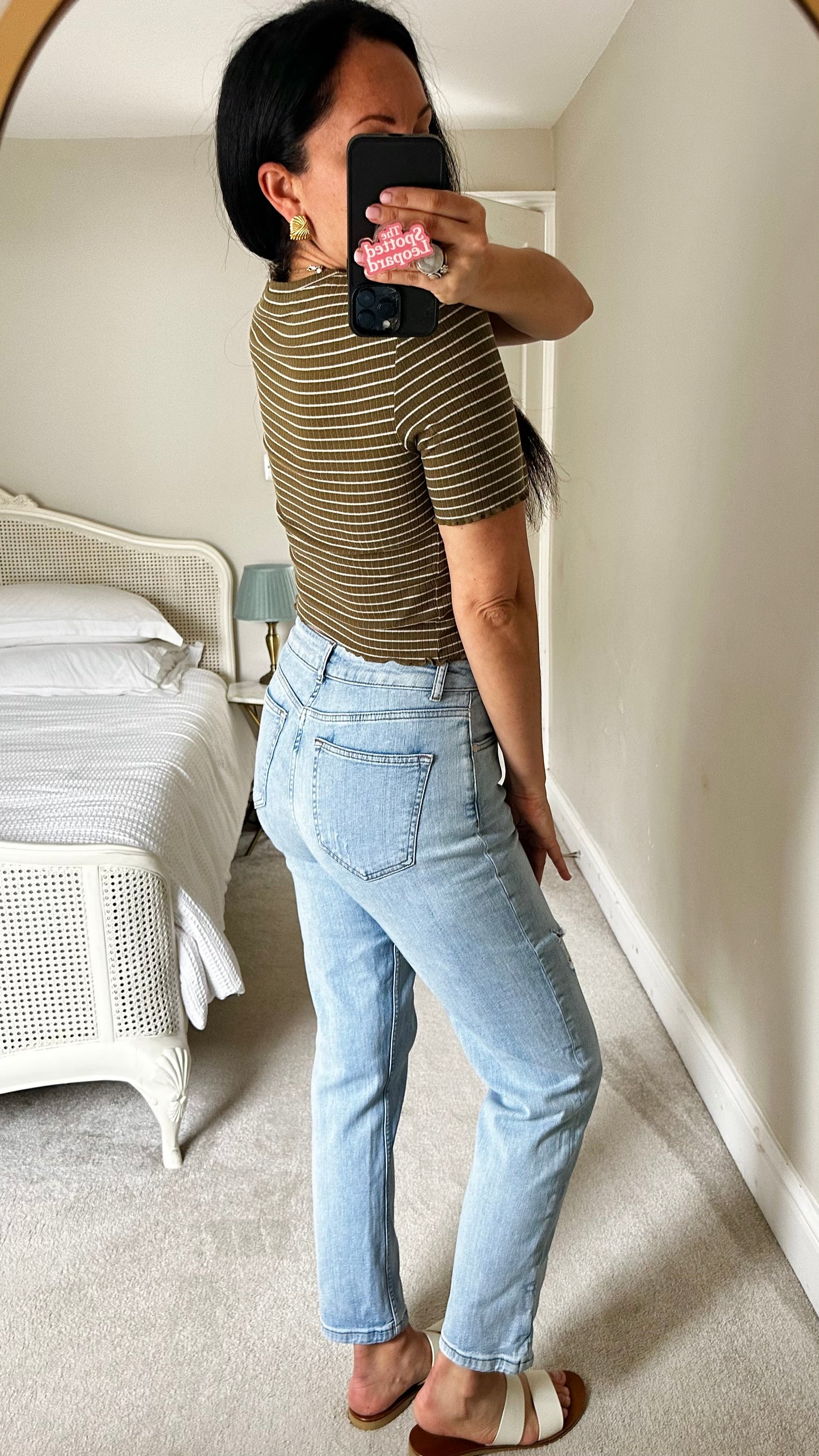 Mint Velvet light blue distressed denim jeans medium UK 10 12 regular