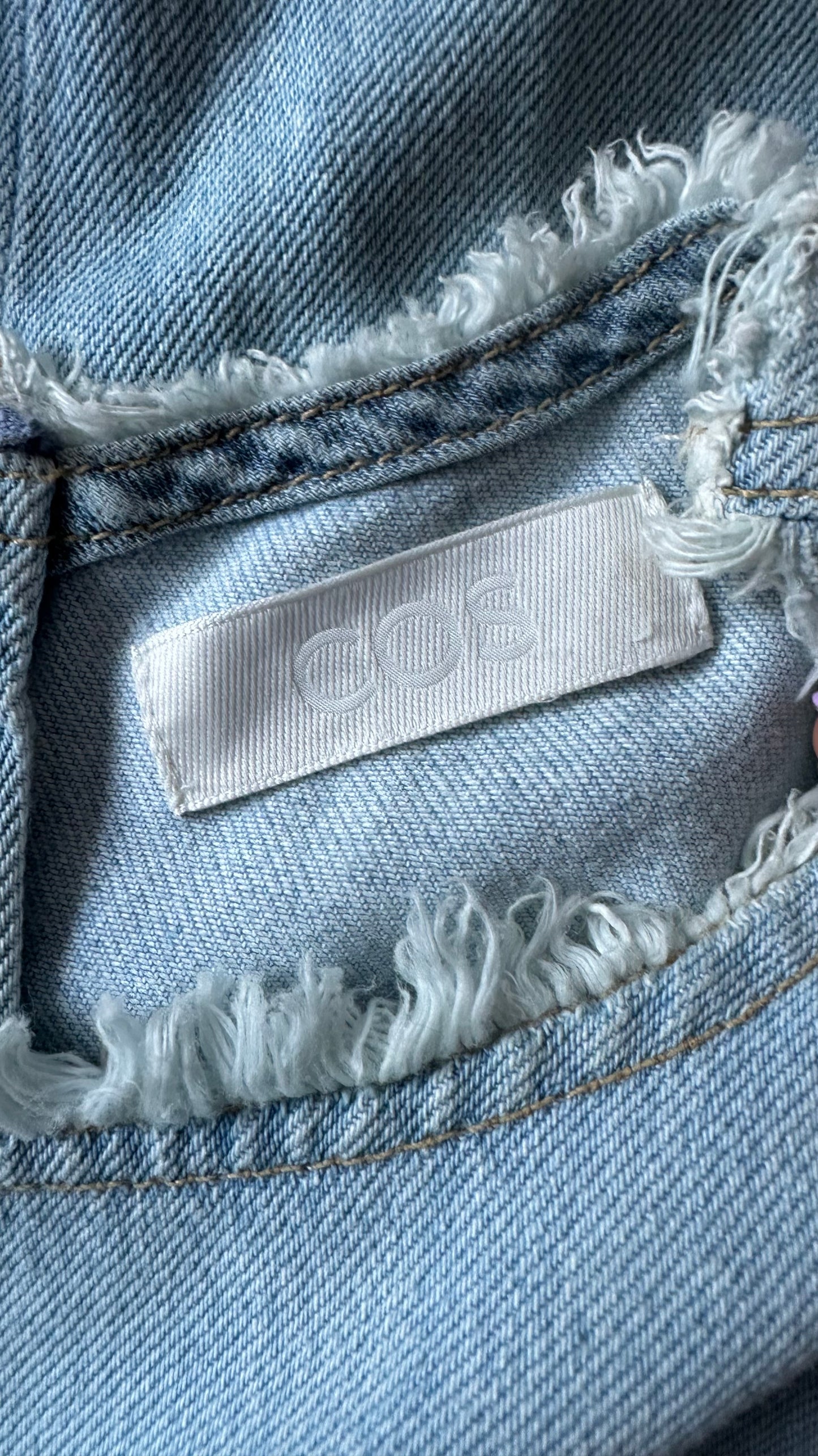 COS light blue denim jeans mini dress small UK 8-10 casual vgc
