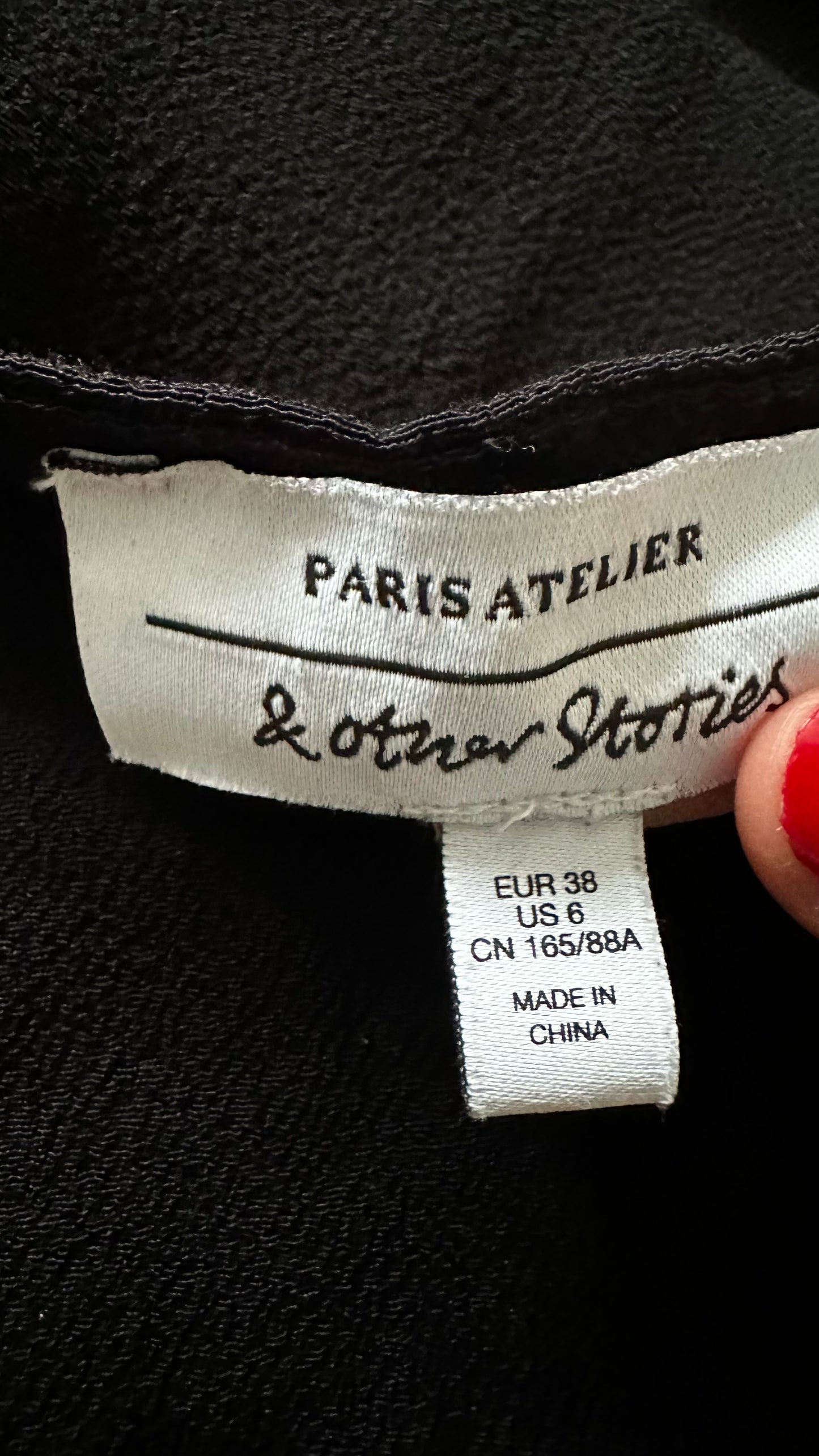 & other stories black strappy sun dress side split holiday small UK 10 vgc