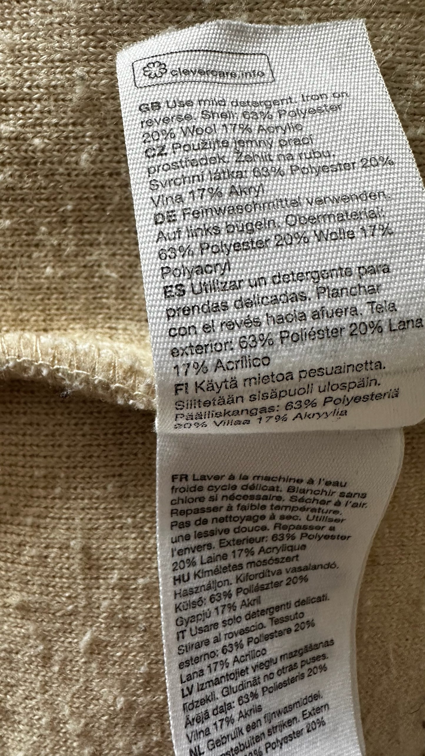 & other stories cream teddy borg coat small UK 8-10 vgc