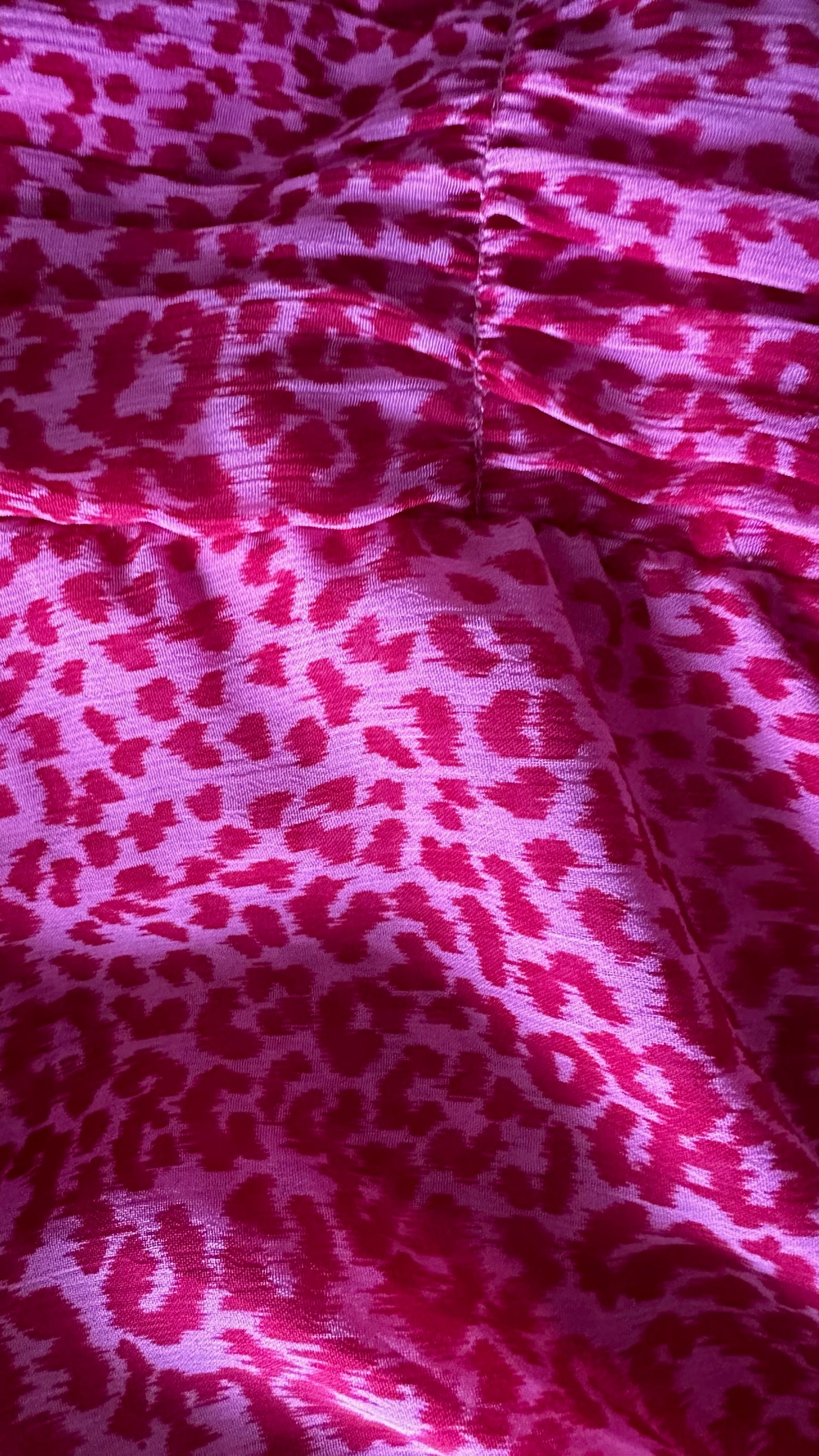 Topshop fuchsia pink leopard print tiered midi event dress small UK 8-10 vgc