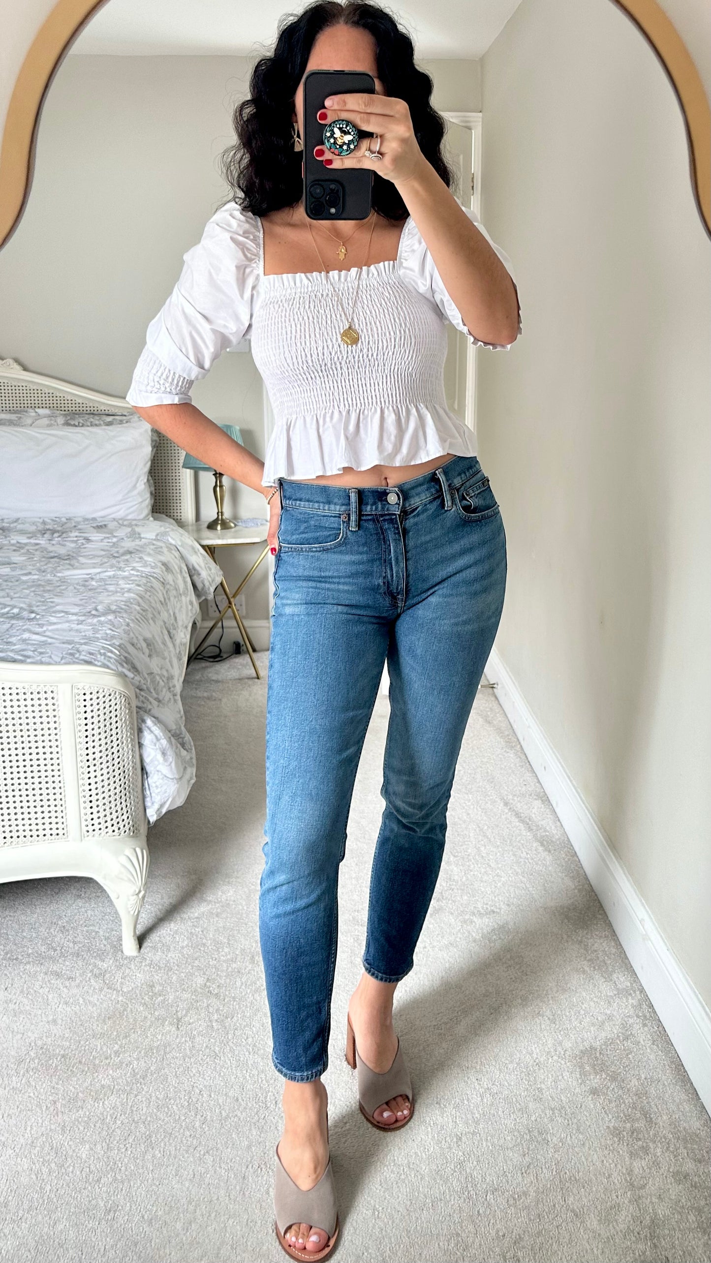 5-4-20 Zara white rusched cotton top small xs UK 6-8 vgc