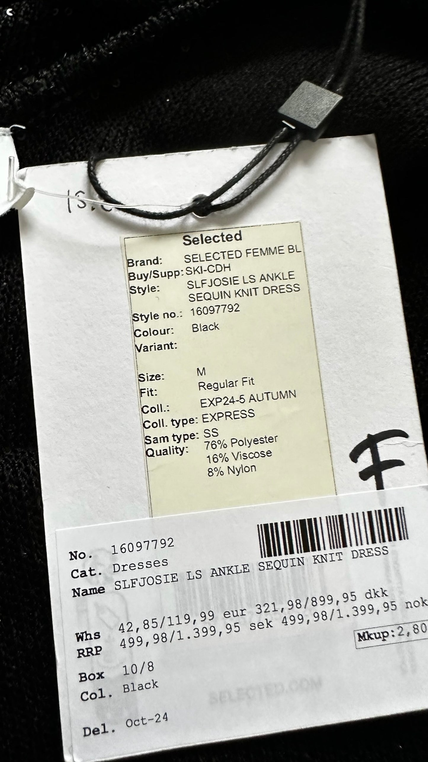 Selected femme @ Anthropologie black shimmer double split party event maxi dress medium M UK 10-12 BNWT