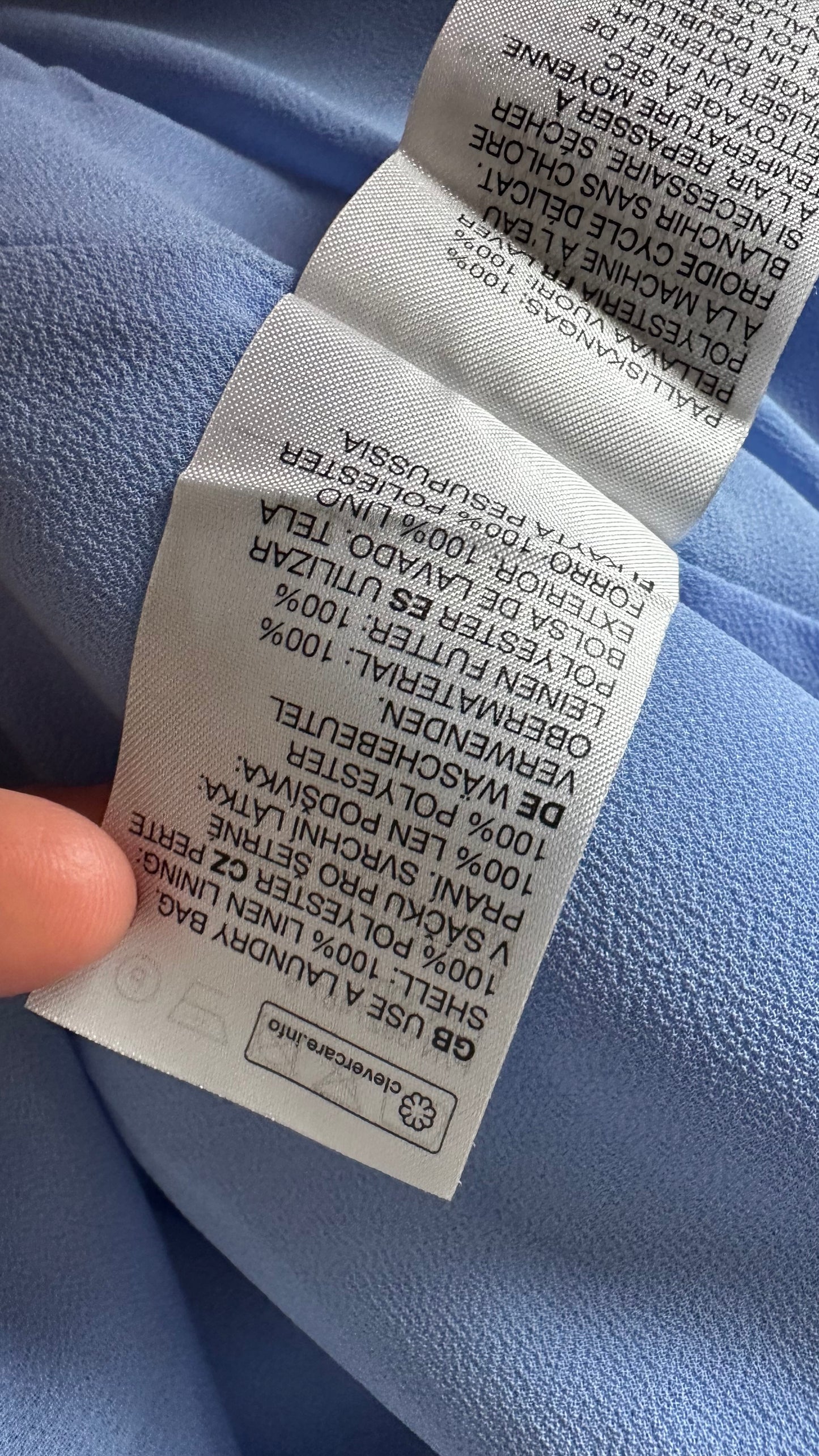 & other stories light blue pure linen wrap midi long dress small medium UK 8 14 event wedding guest vgc