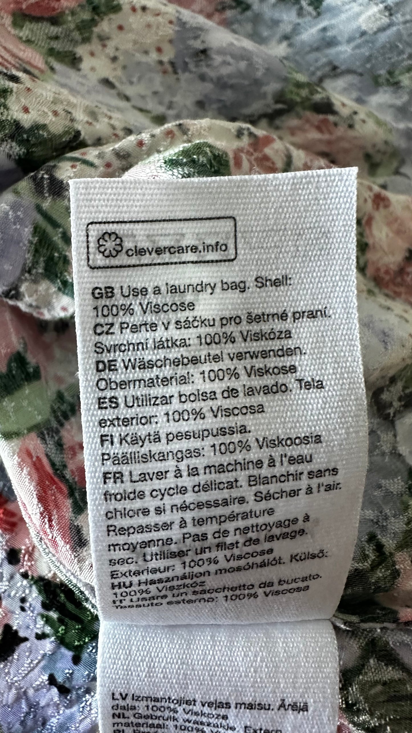 & other stories blue pink floral backless dress small UK 8 vgc