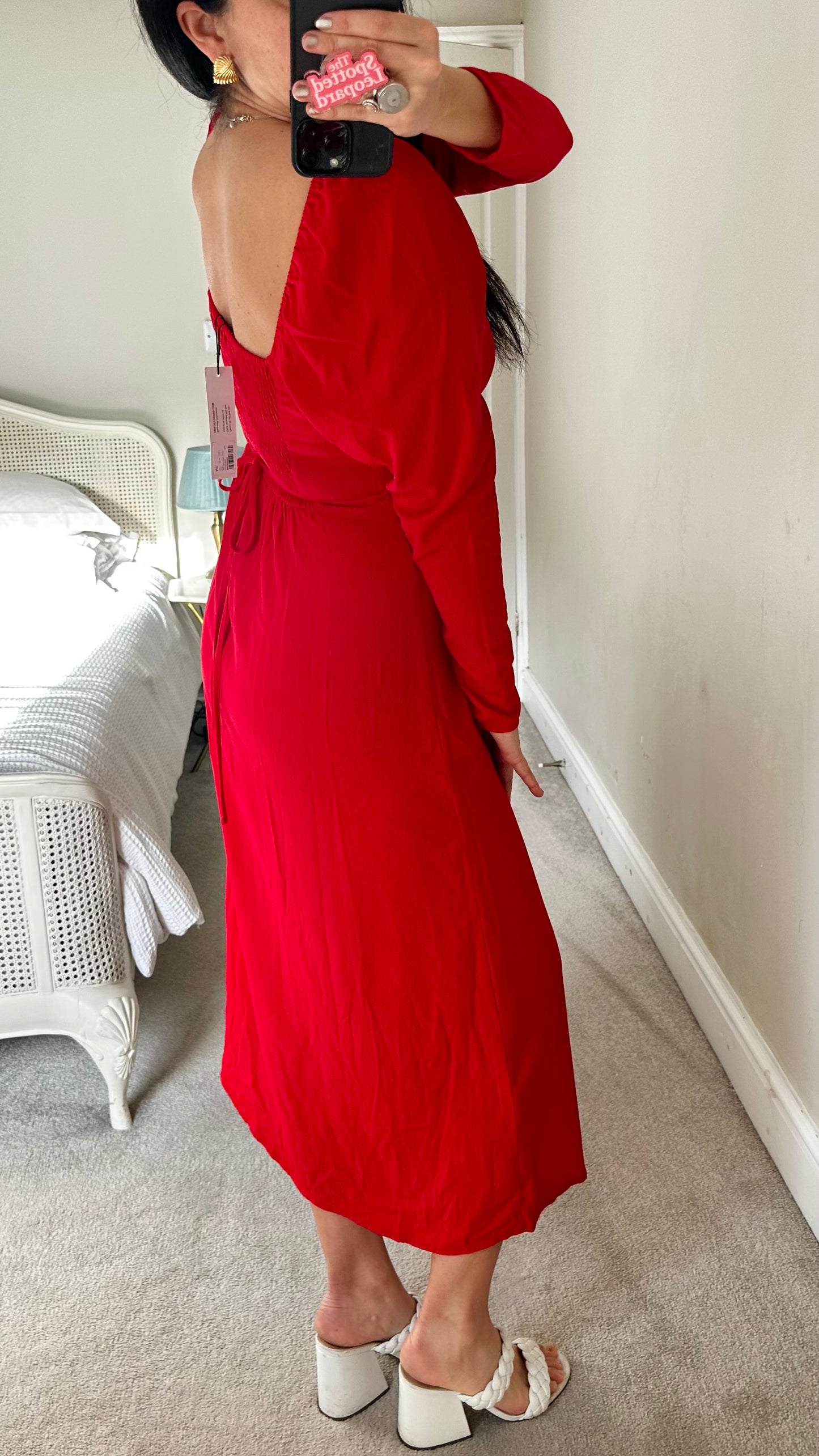 Nobody’s Child Red midi long dress small UK 8-10 new bnwt