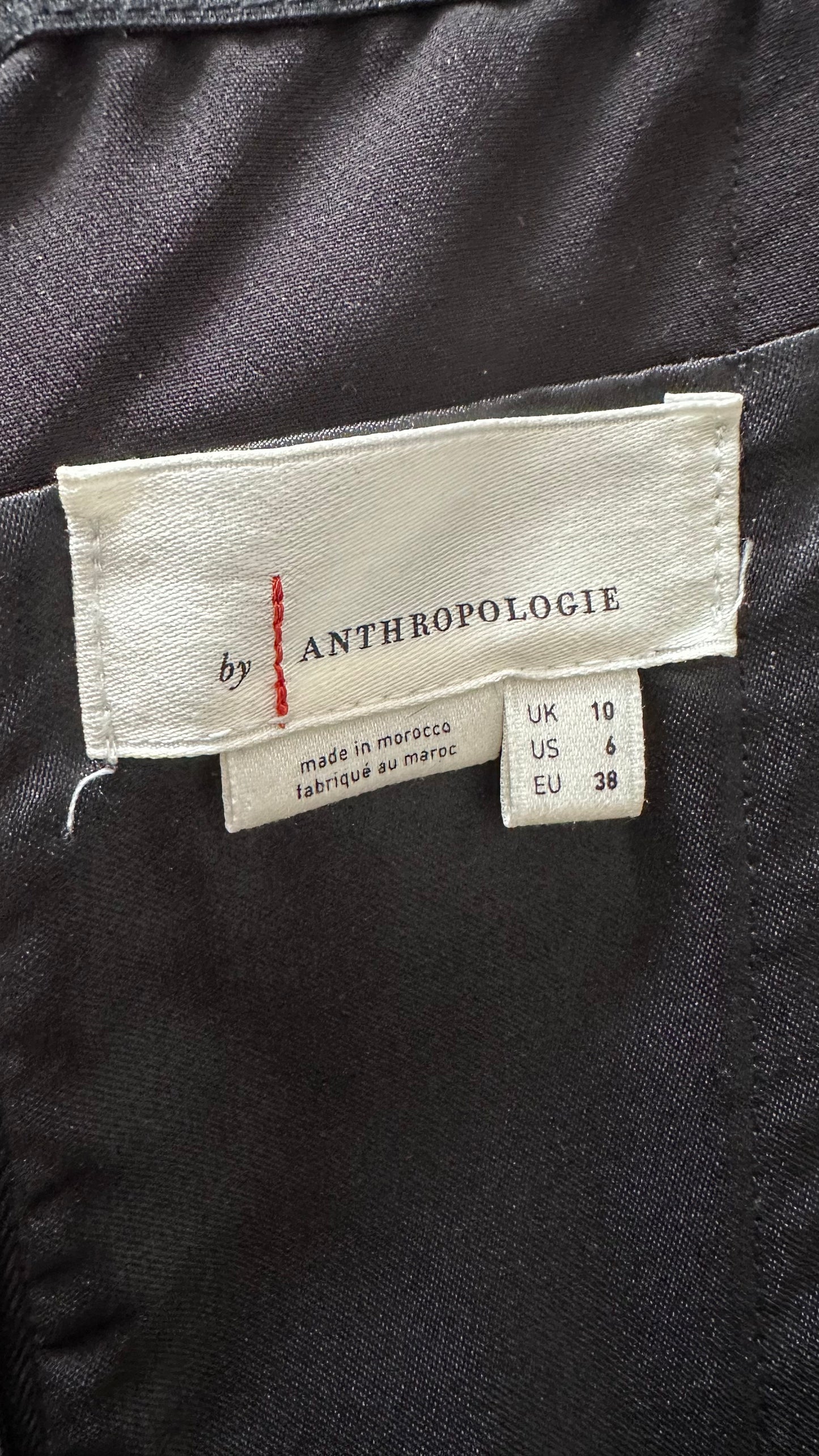 Anthropologie black strapless evening event jumpsuit playsuit medium UK 10 event w25
