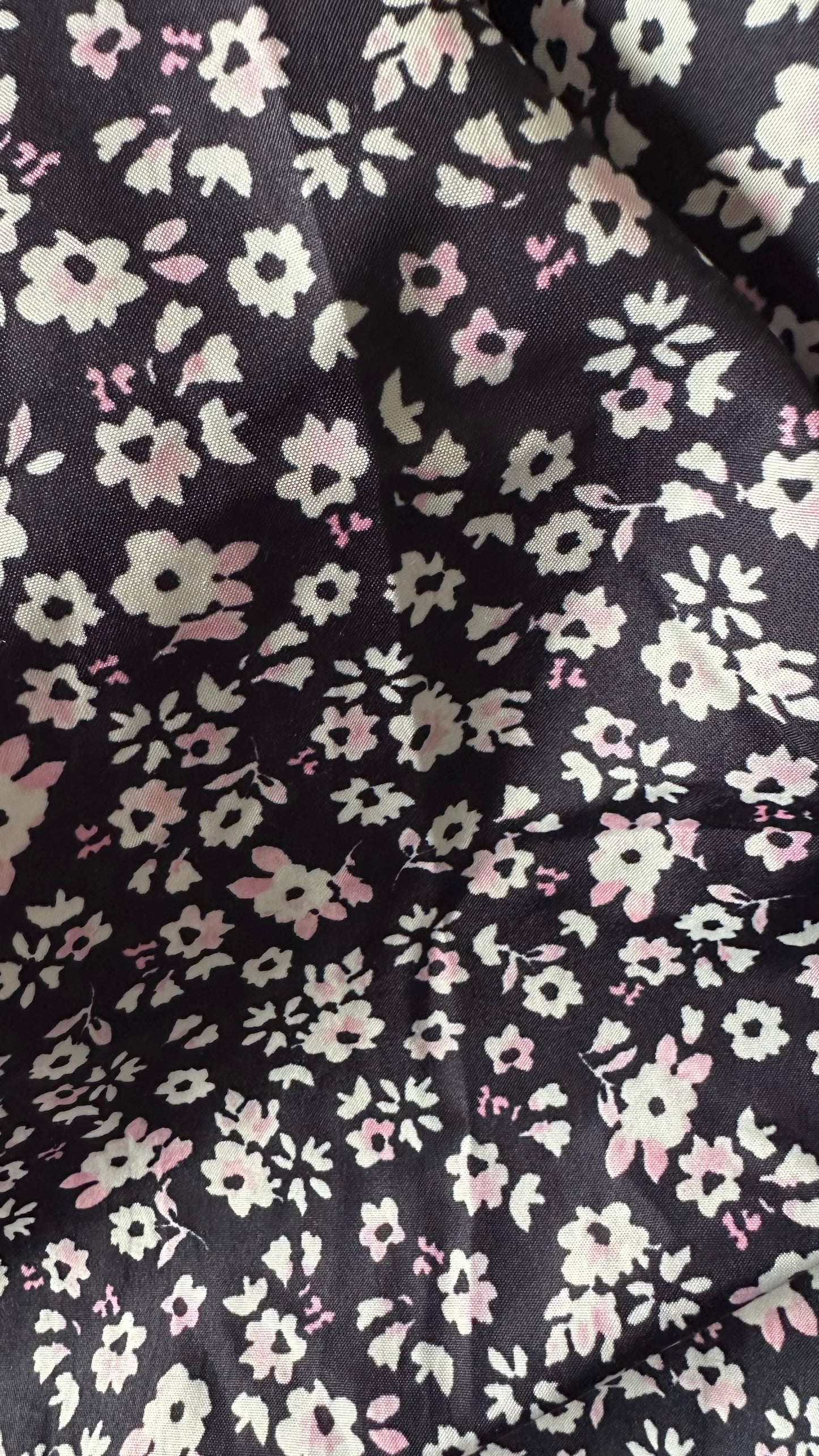 Nobody's child black wavy quilted long line sleeping bag coat wrap large UK 12-14 vgc w25