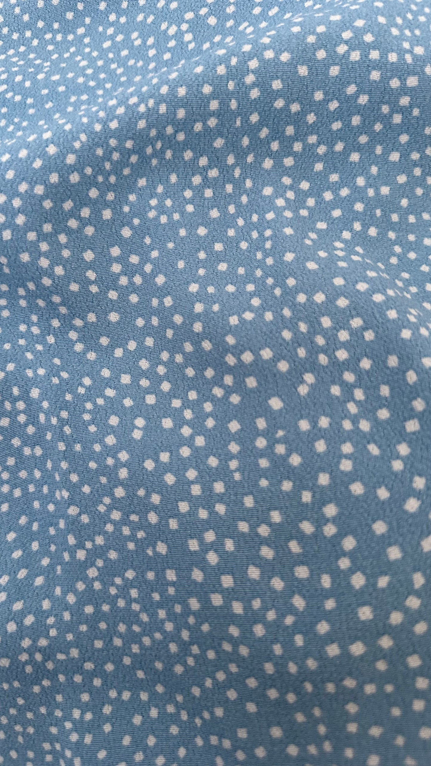 & other stories light blue white polka dot tie front side split midi dress small medium large UK 8-10 10-12