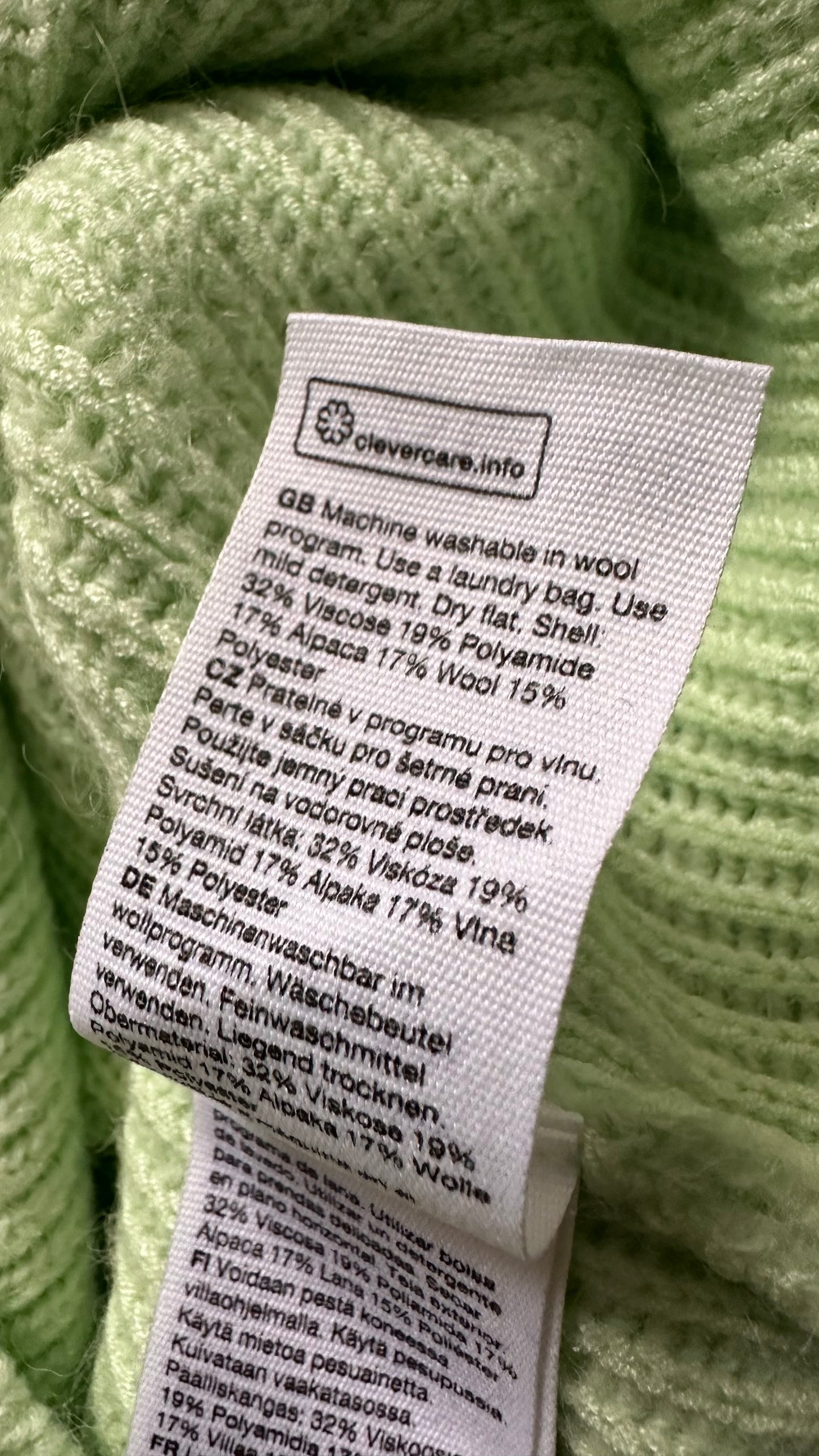 & other stories like green alpaca blend knitted cardigan small UK 8 vgc