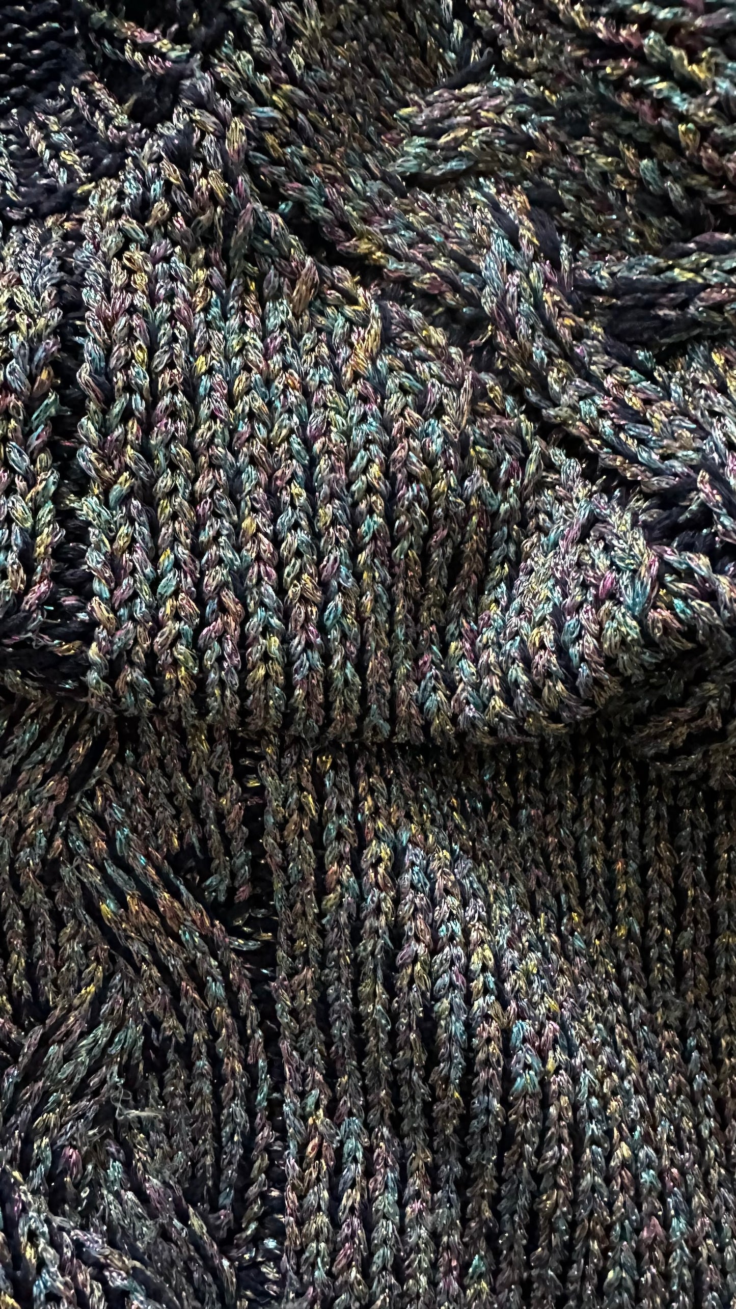 Stitches & Stripes @ Anthropologie lilac multi colour shimmer glitter jumper medium M UK 10 XMS25