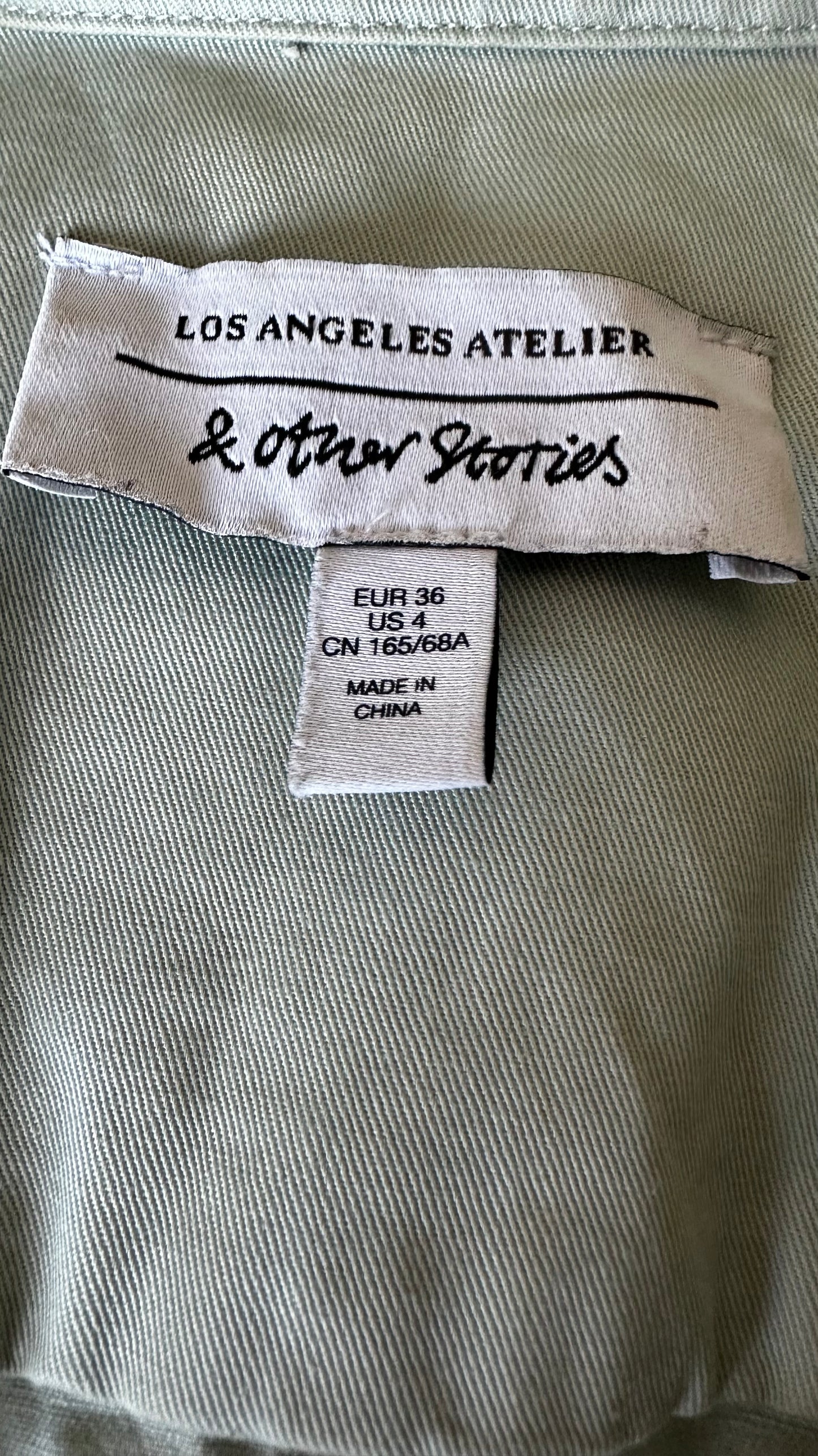 & other stories light green jumpsuit playsuit boiler suit small UK 8 vgc
