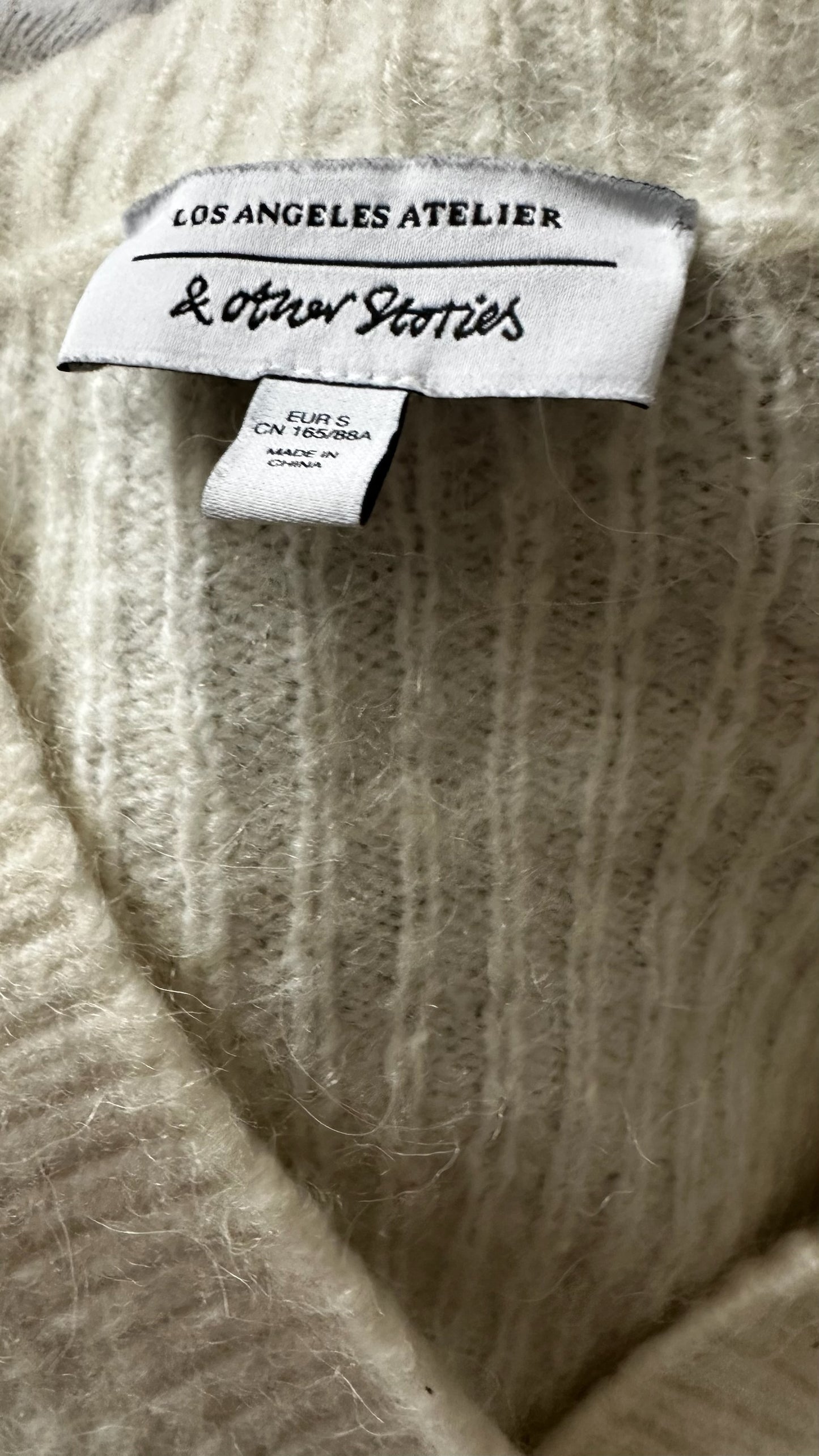 & other stories cream alpaca wool blend knitted cardigan small UK 8 vgc XMS25