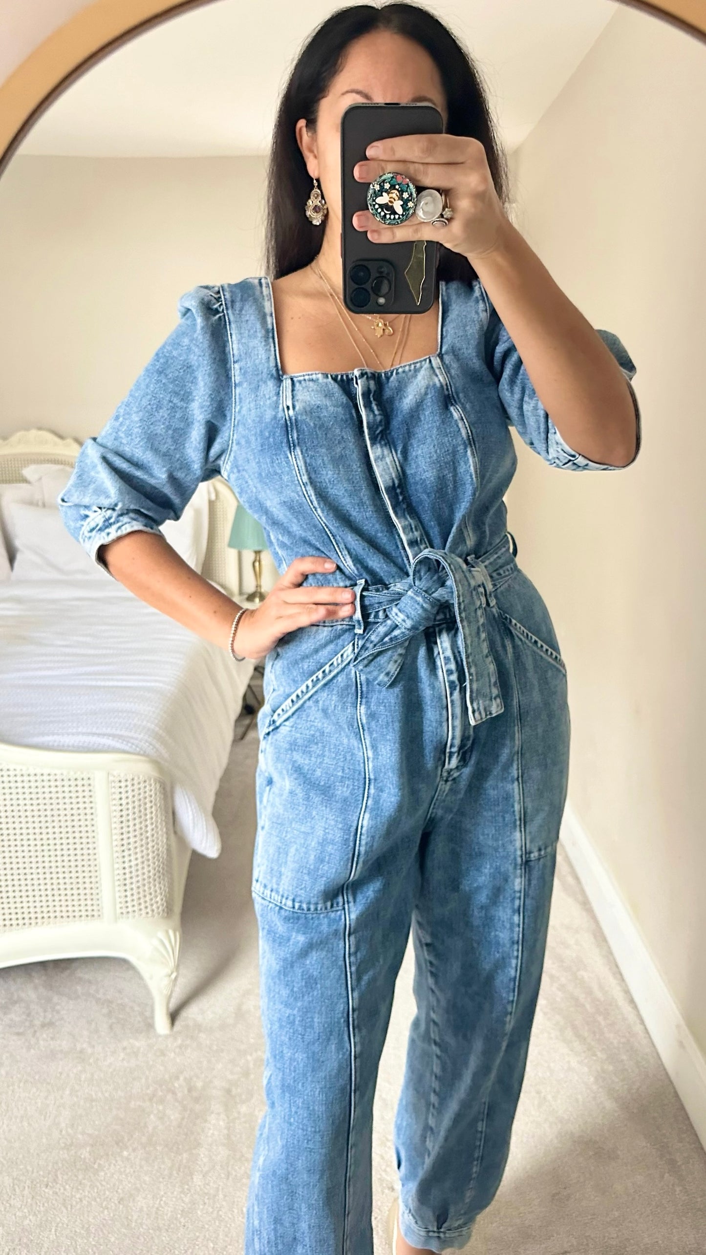 &Other stories blue acid wash jumpsuit boilersuit extra large XL UK 14 vgc