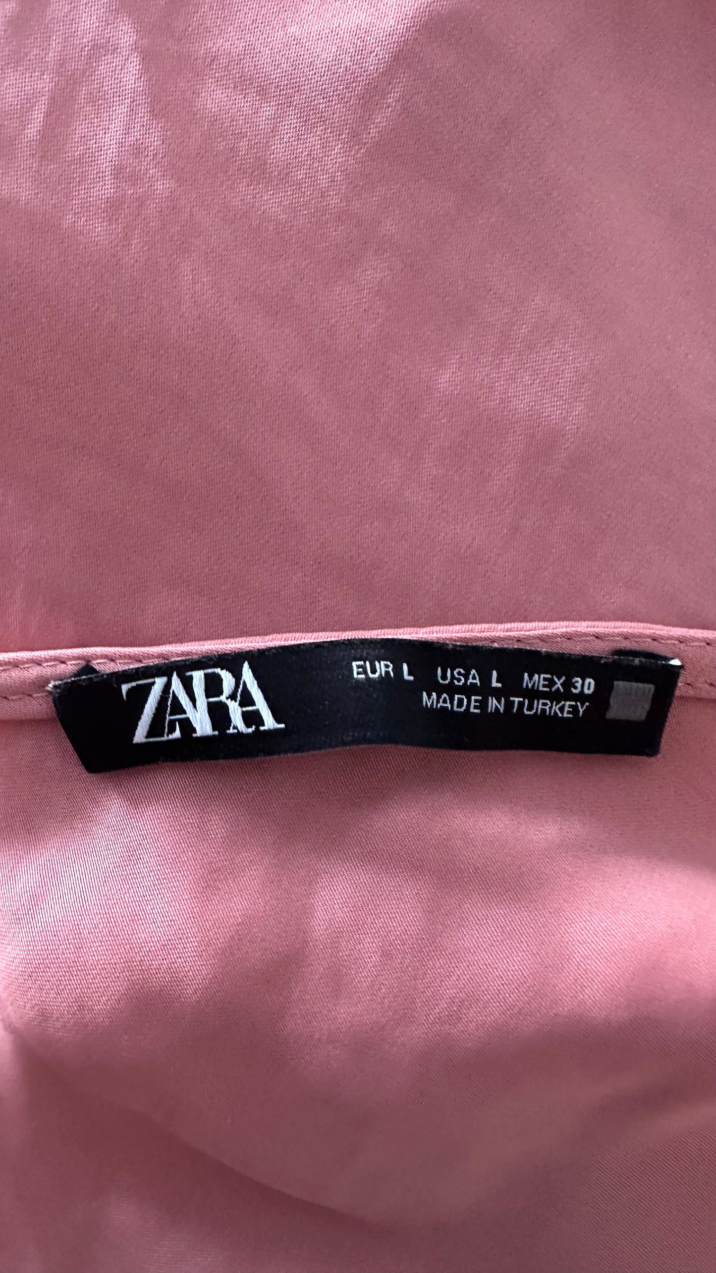 Zara dusky pink side split maxi slip medium large UK 10 12 vgc
