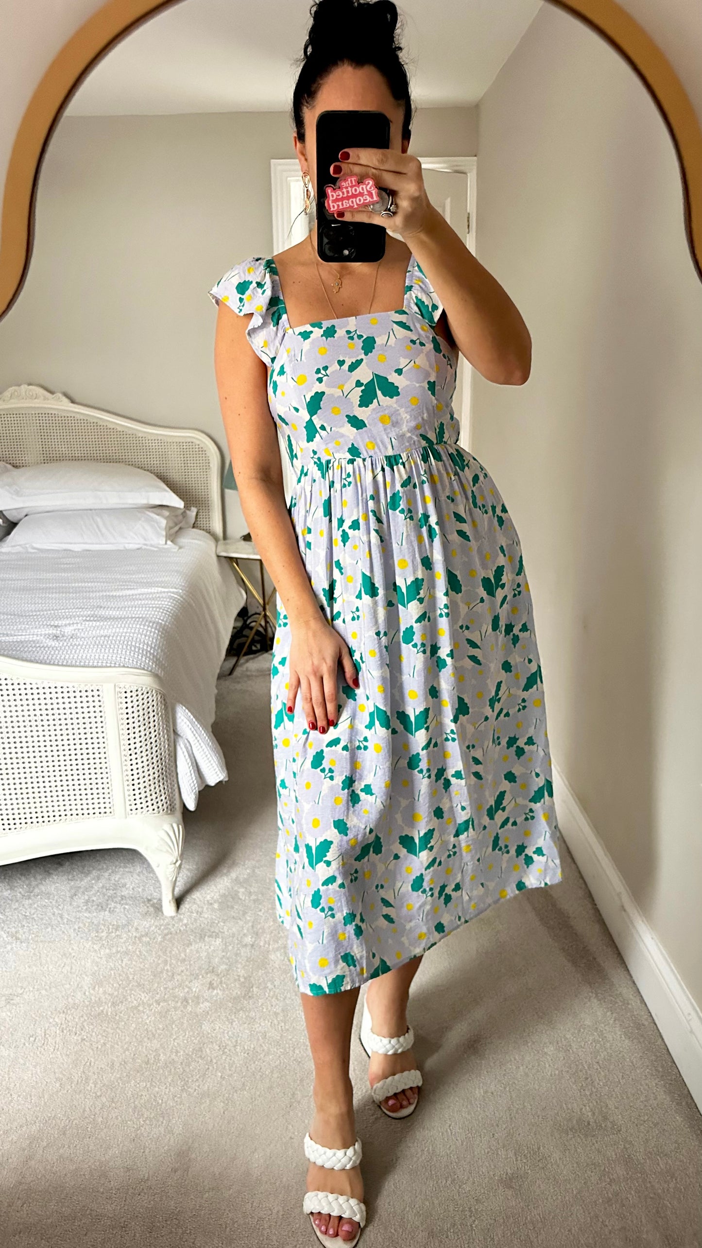 Compañia Fantastica lilac floral backless midi long dress medium UK 12 vgc event holiday