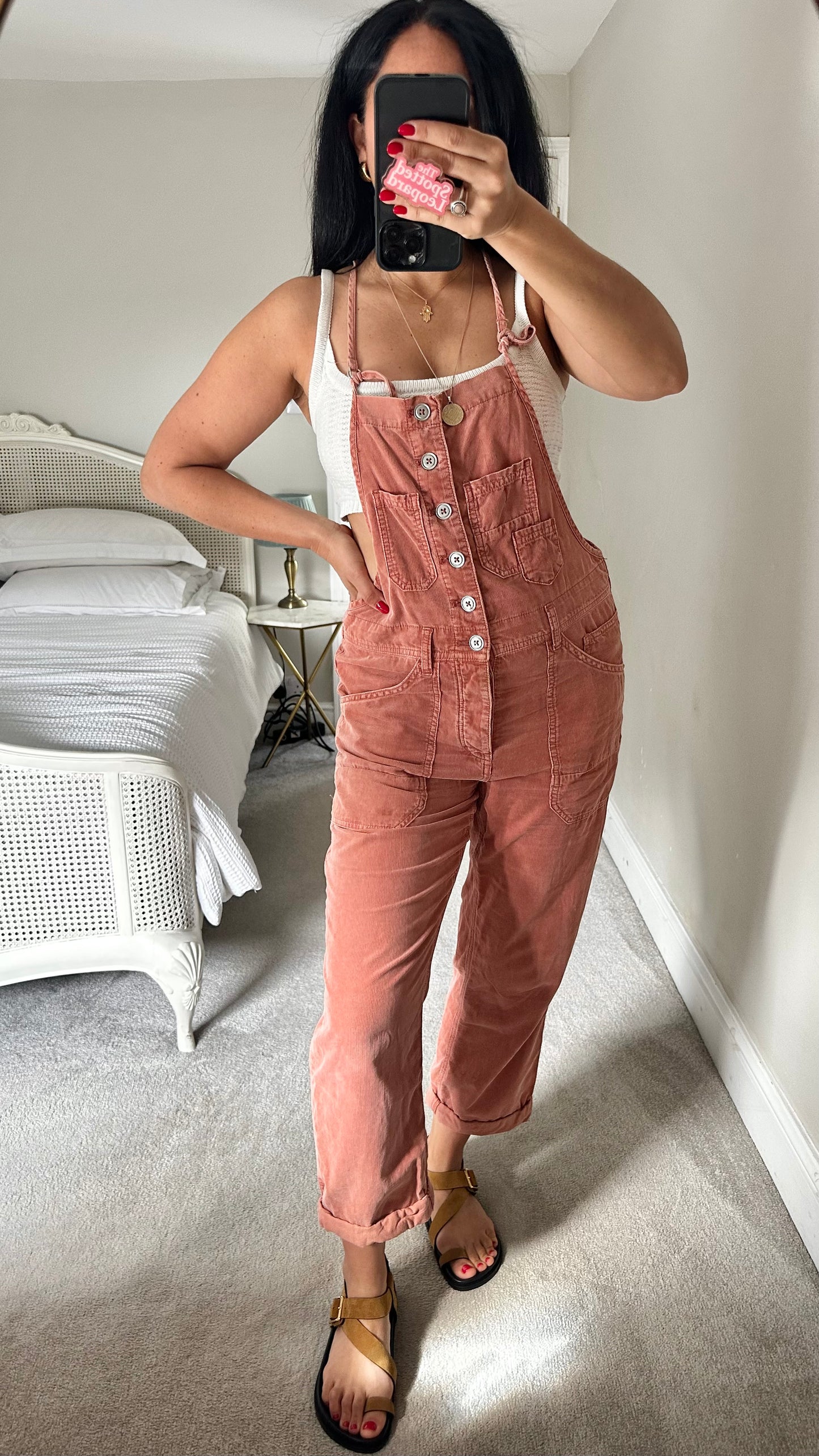 Pilcro @ Anthropologie dusky pink dungarees corduroy jeans small UK 10 vgc