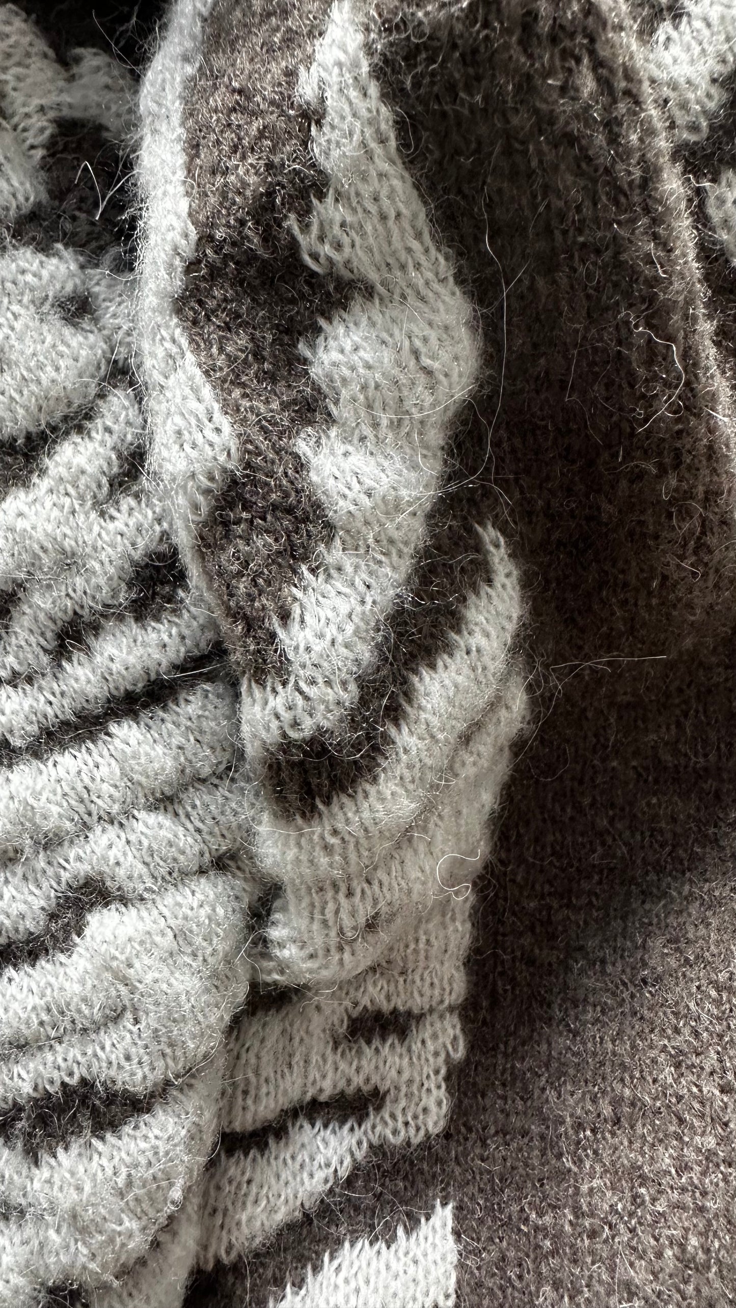 Cocogio mink cream animal print knitted cardigan jumper large UK 12 vgc