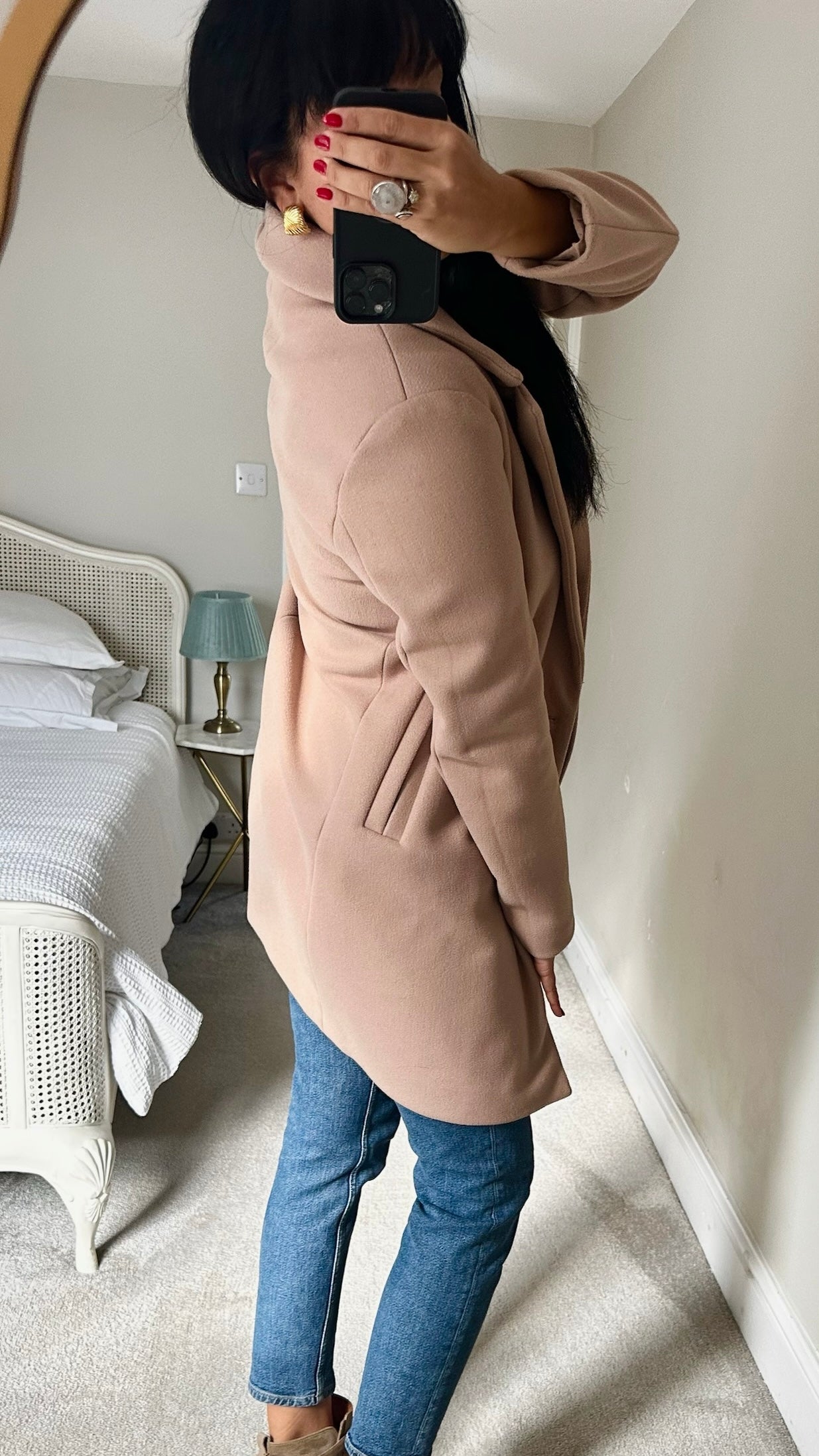 Ichi cream beige formal coat small UK 8 vgc