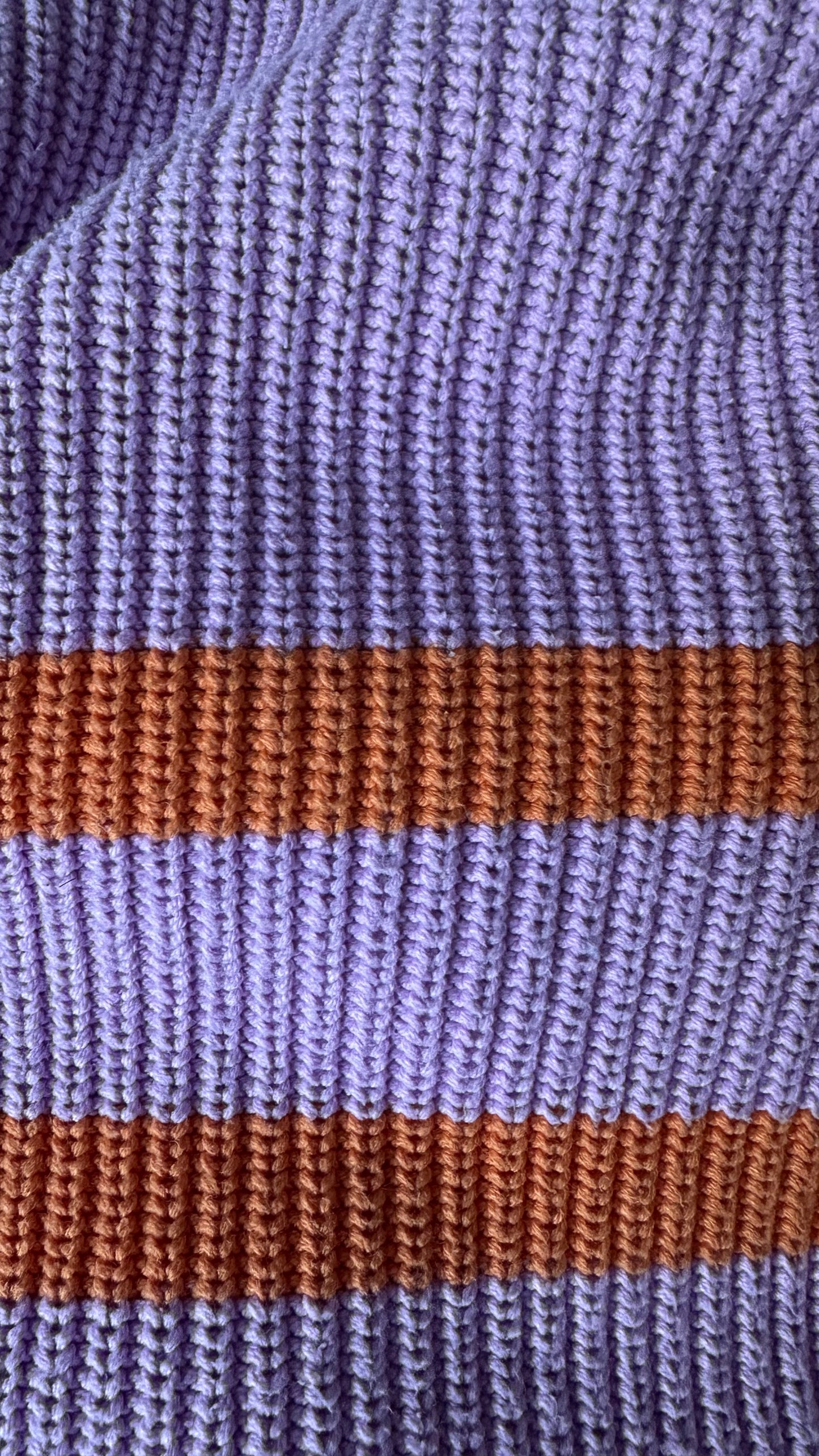 Mint Velvet lilac orange stripe knitted jumper small UK 8 10 vgc