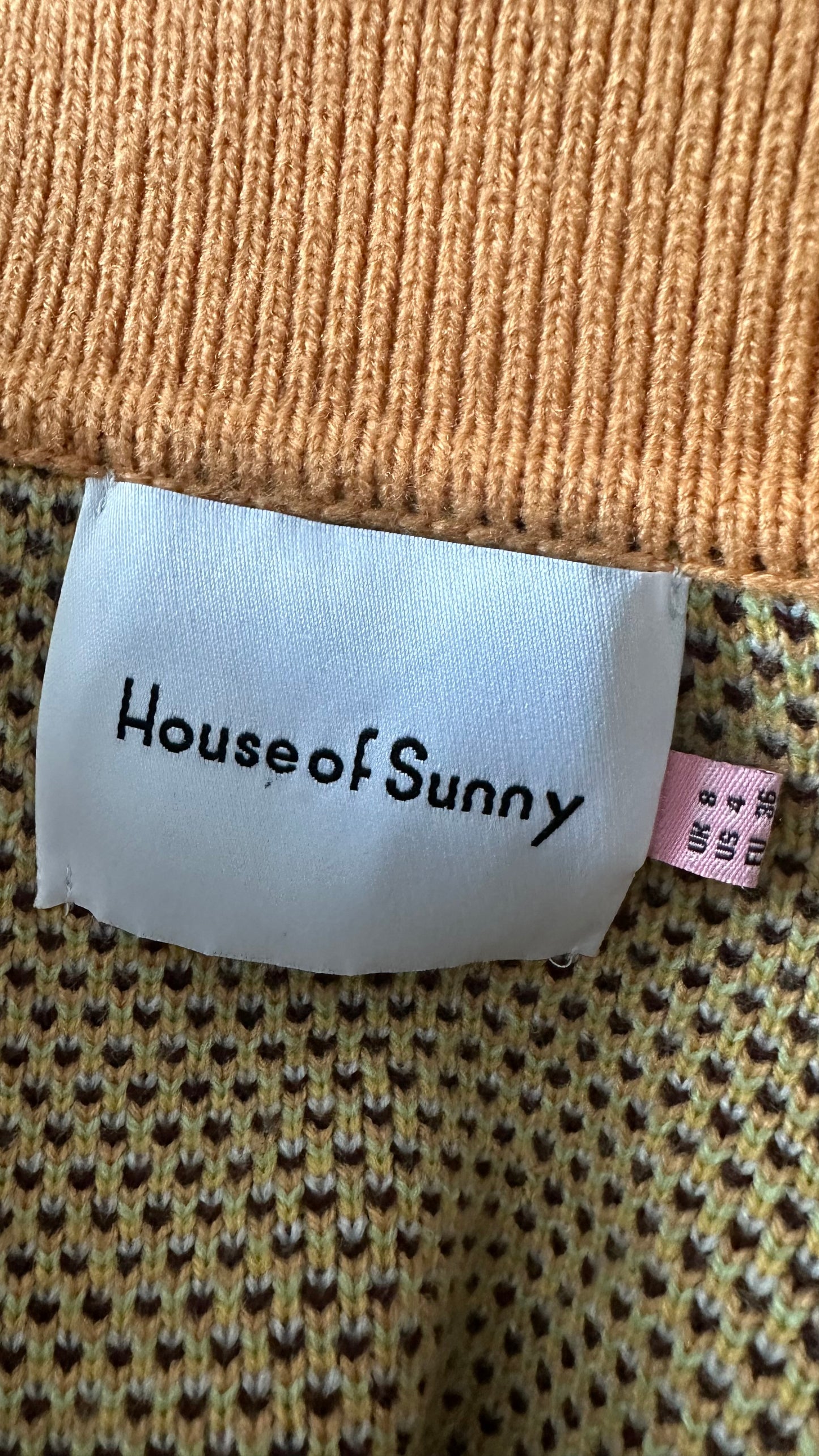 House of Sunny sunset landscape knitted jumper cardigan small UK 8 10 vgc