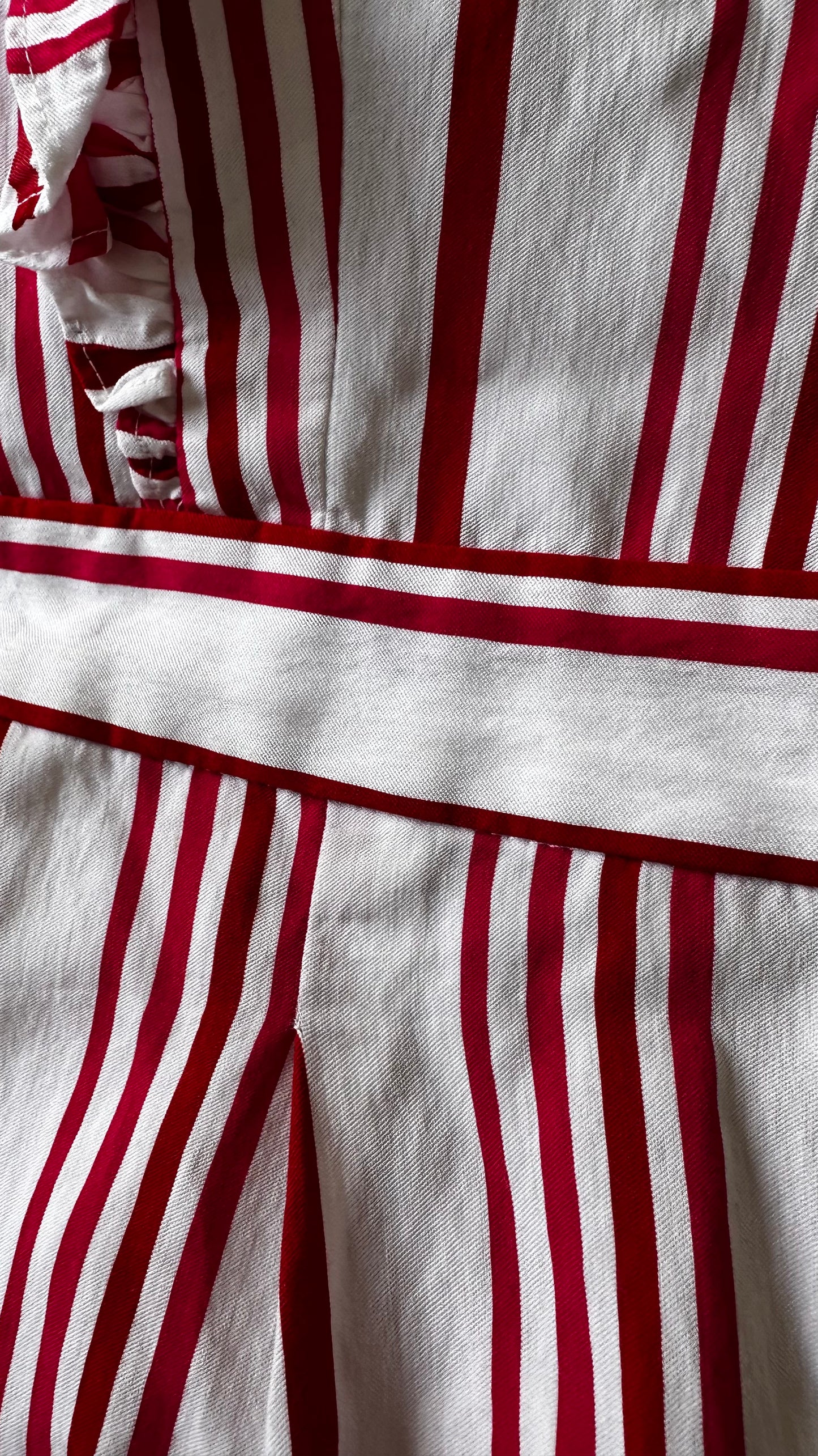 Ted Baker white red stripe jumpsuit playsuit trousersuit medium UK 14 EU 4 holiday