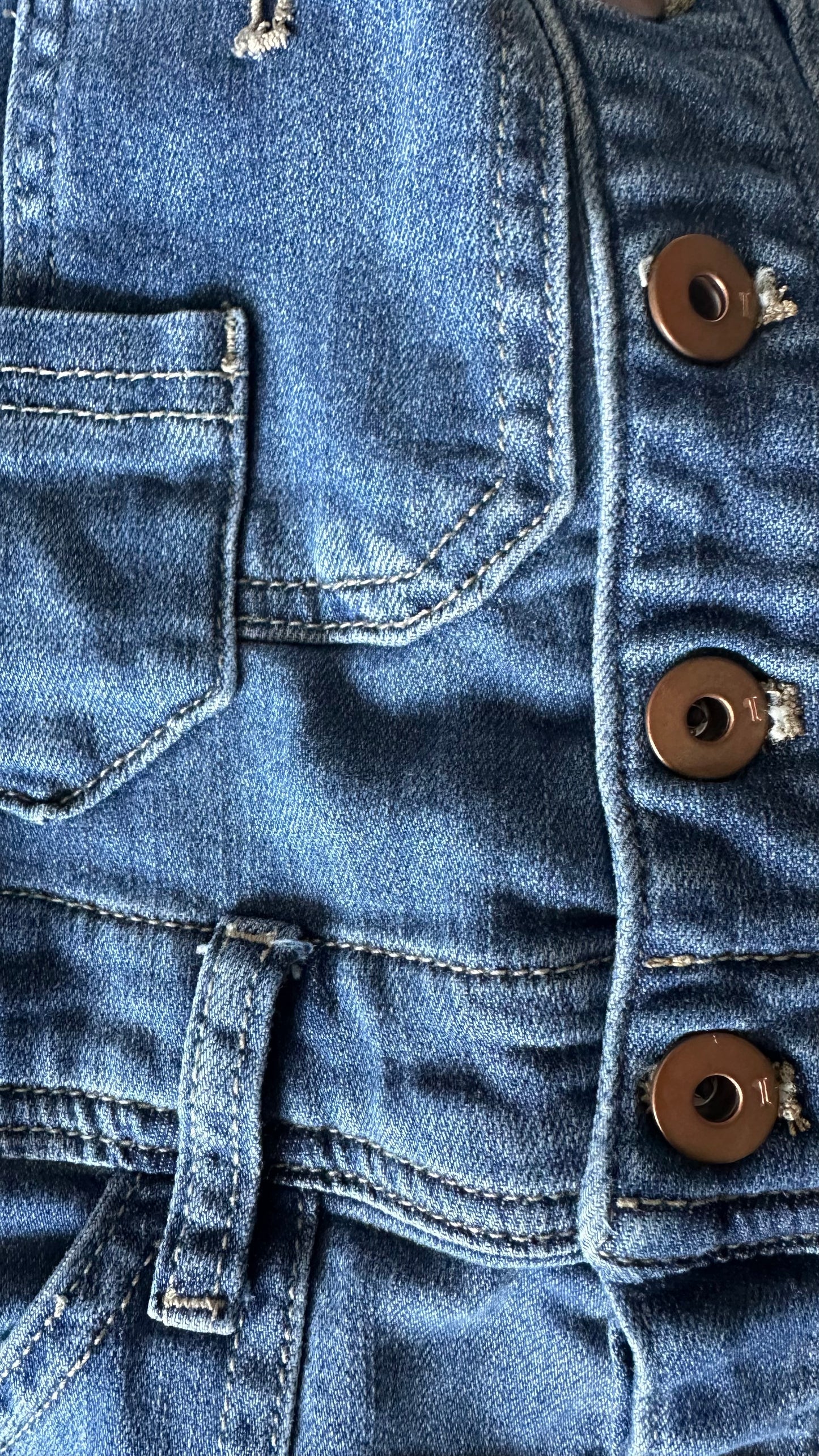 Pilcro @ Anthropologie blue denim jeans dungarees trousers UK 10 small vgc jumpsuit