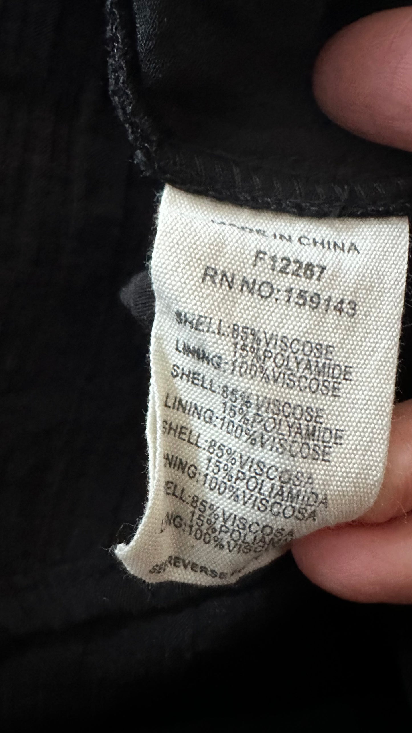 FRNCH black backless side split midi event dress small large UK 10 12-14 vgc holiday
