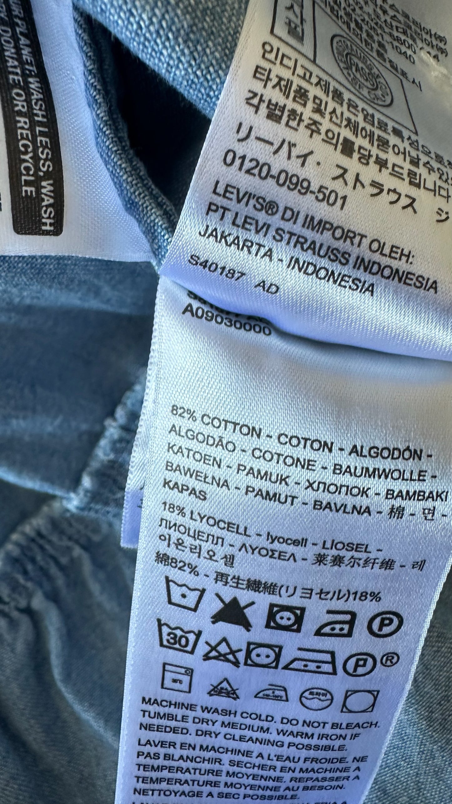 Levi's button up denim midi dress large UK 10-12 vgc