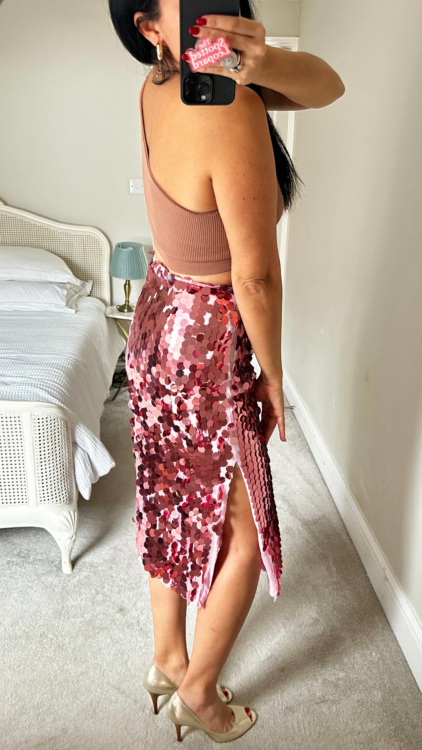 Never Fully Dressed sequin midi skirt small UK 8 vgc event XMS25